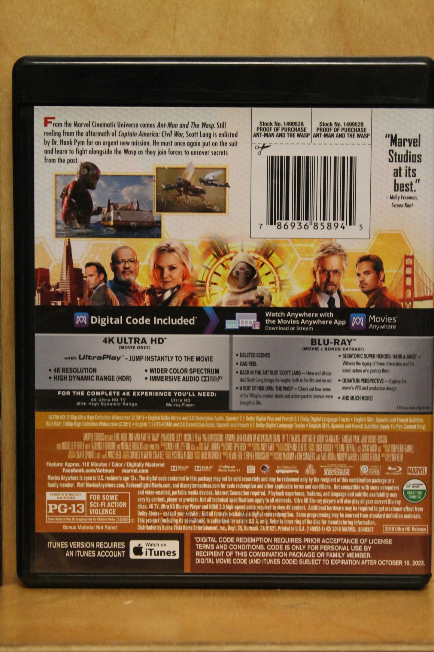 Ant-Man and the Wasp 4K UHD