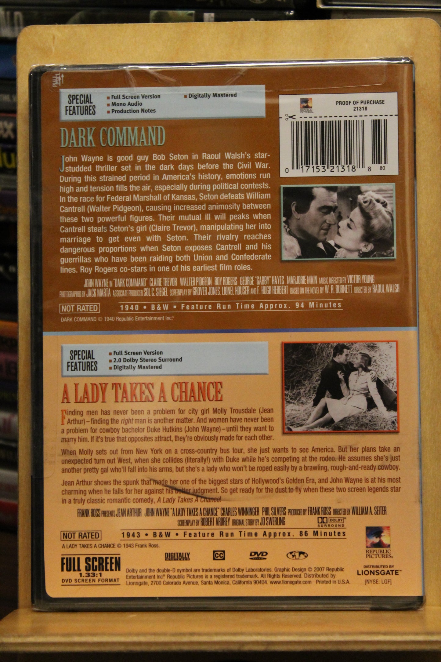 Dark Command DVD