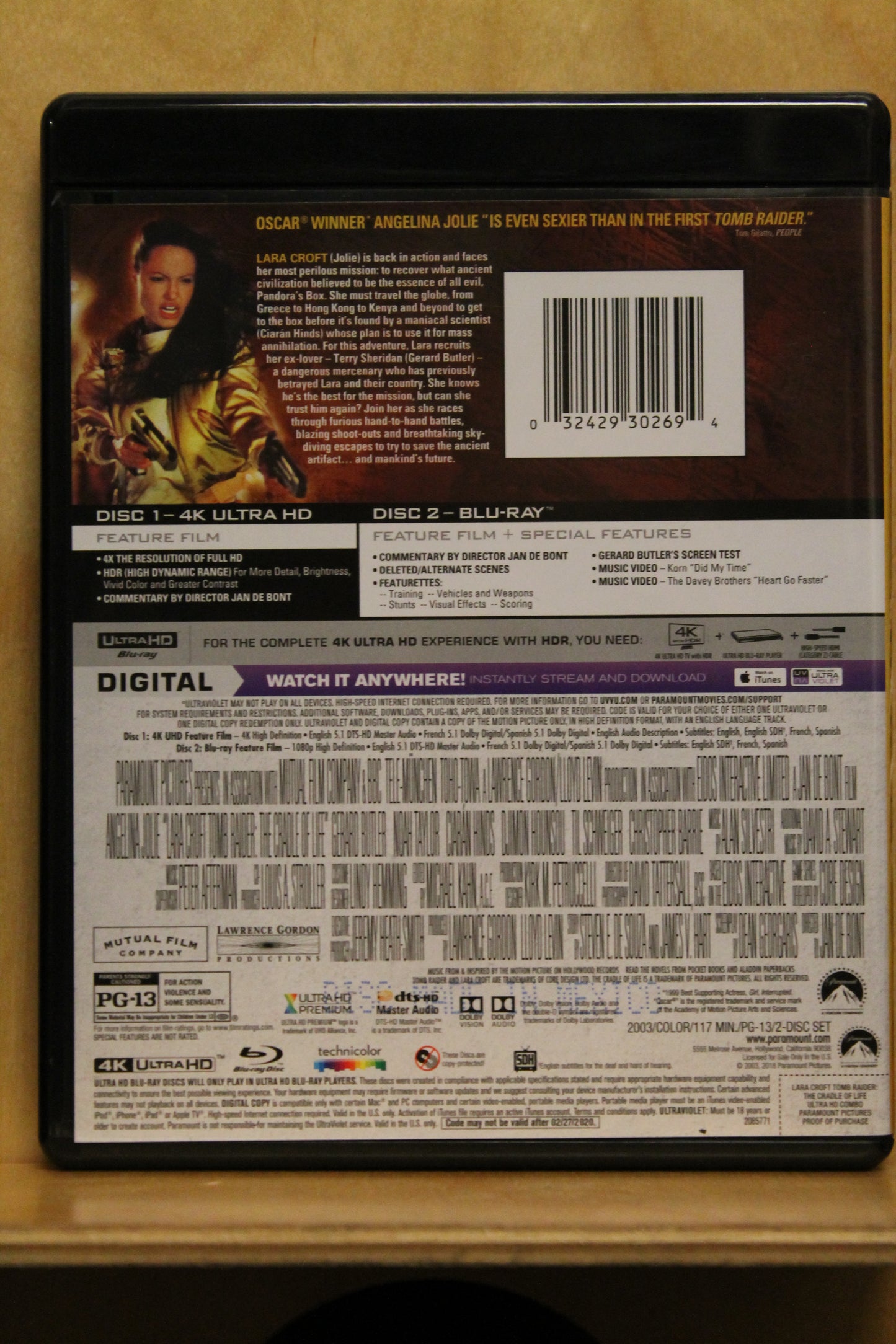 Lara Croft: Tomb Raider - The Cradle of Life 4K UHD