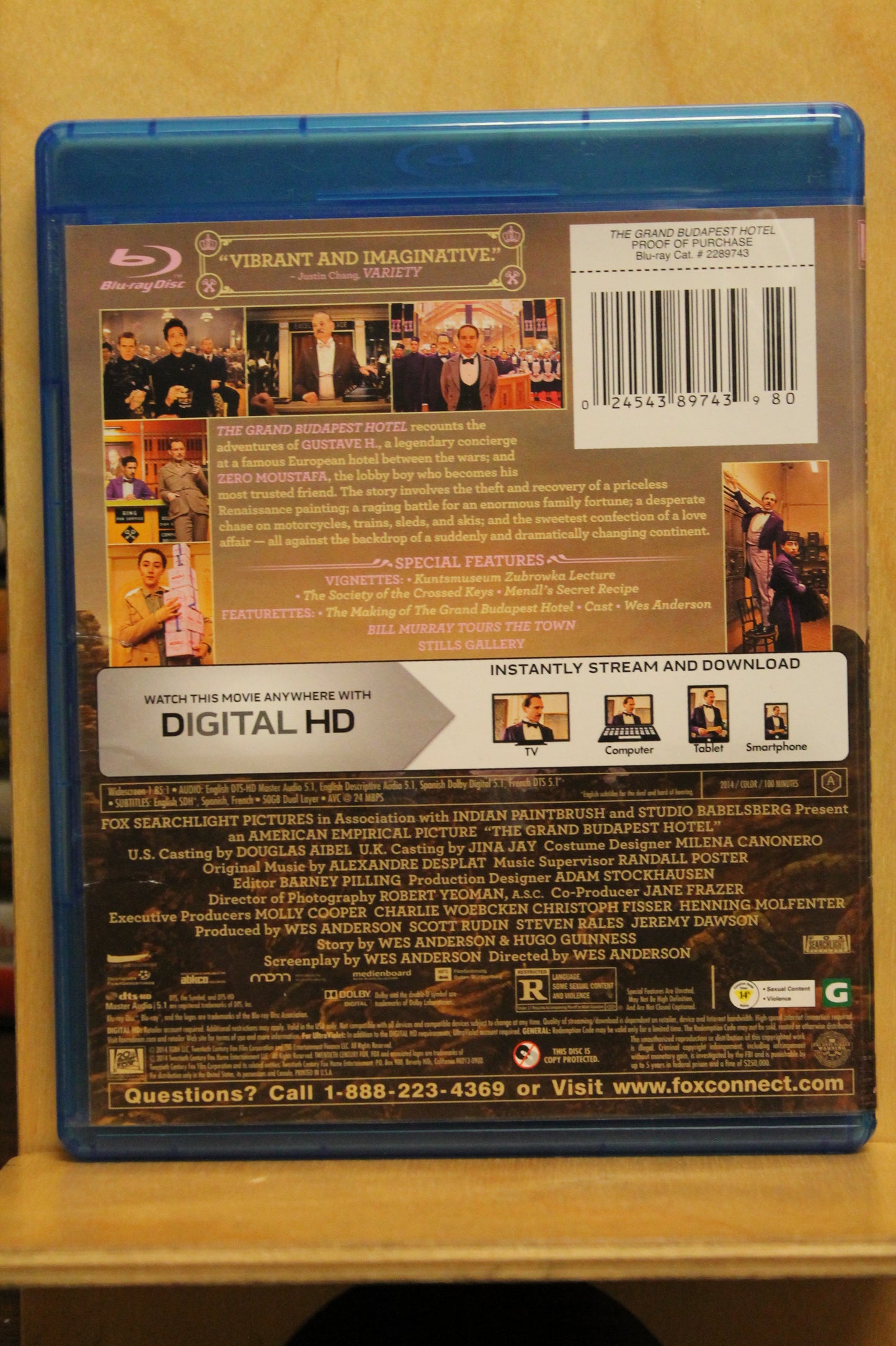 The Grand Budapest Hotel Blu-ray