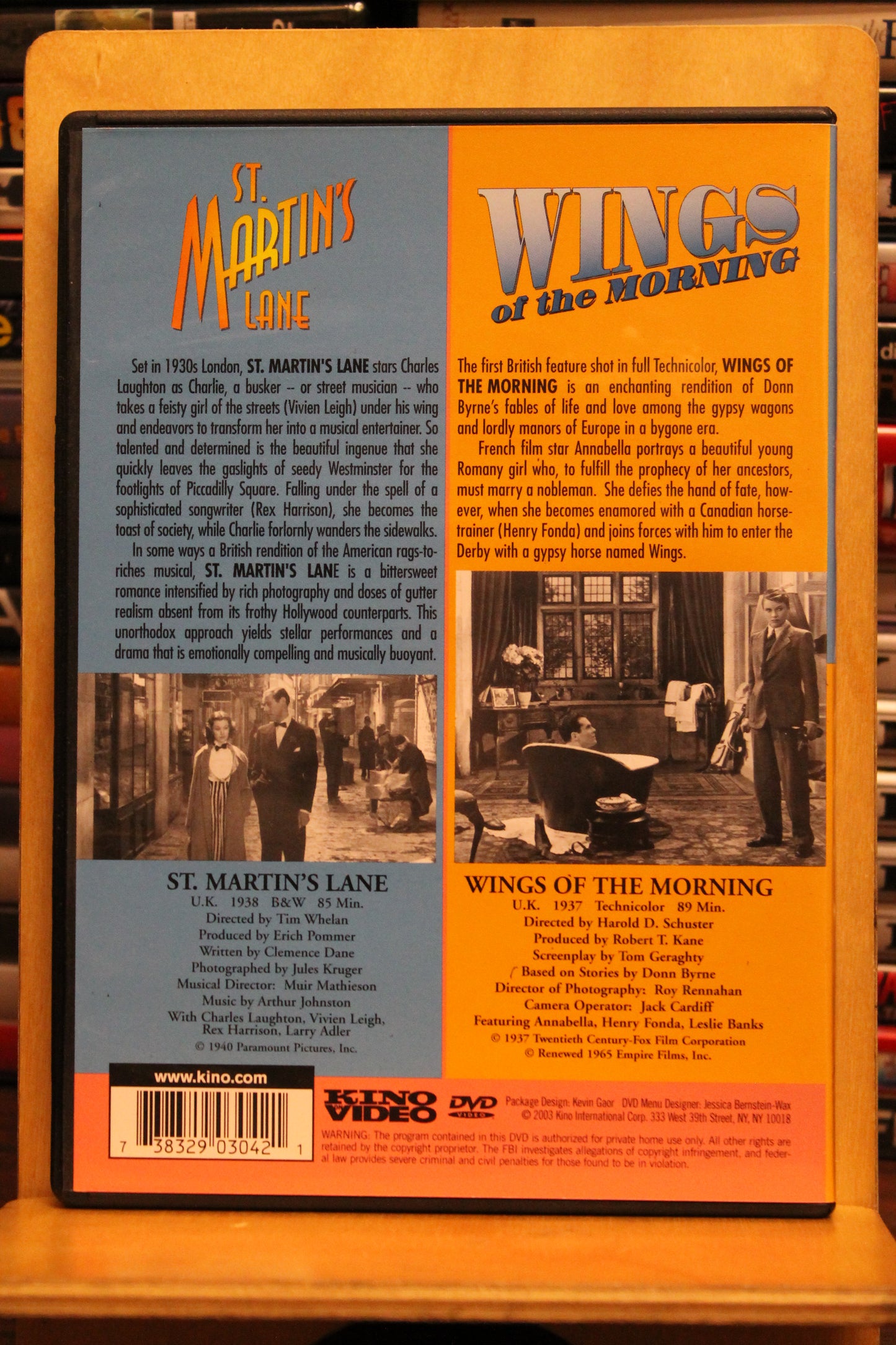 St. Martin's Lane DVD