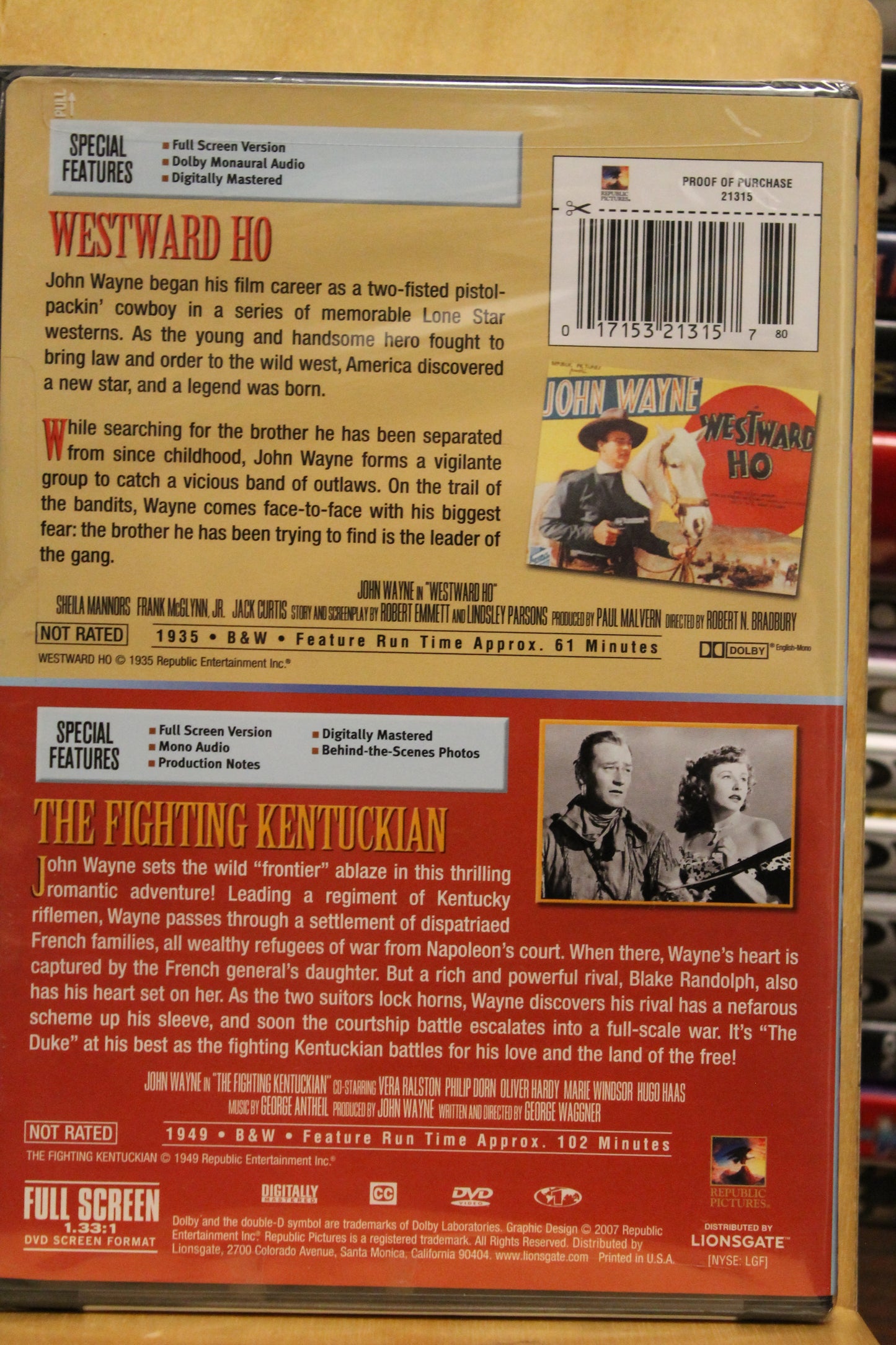Westward Ho DVD