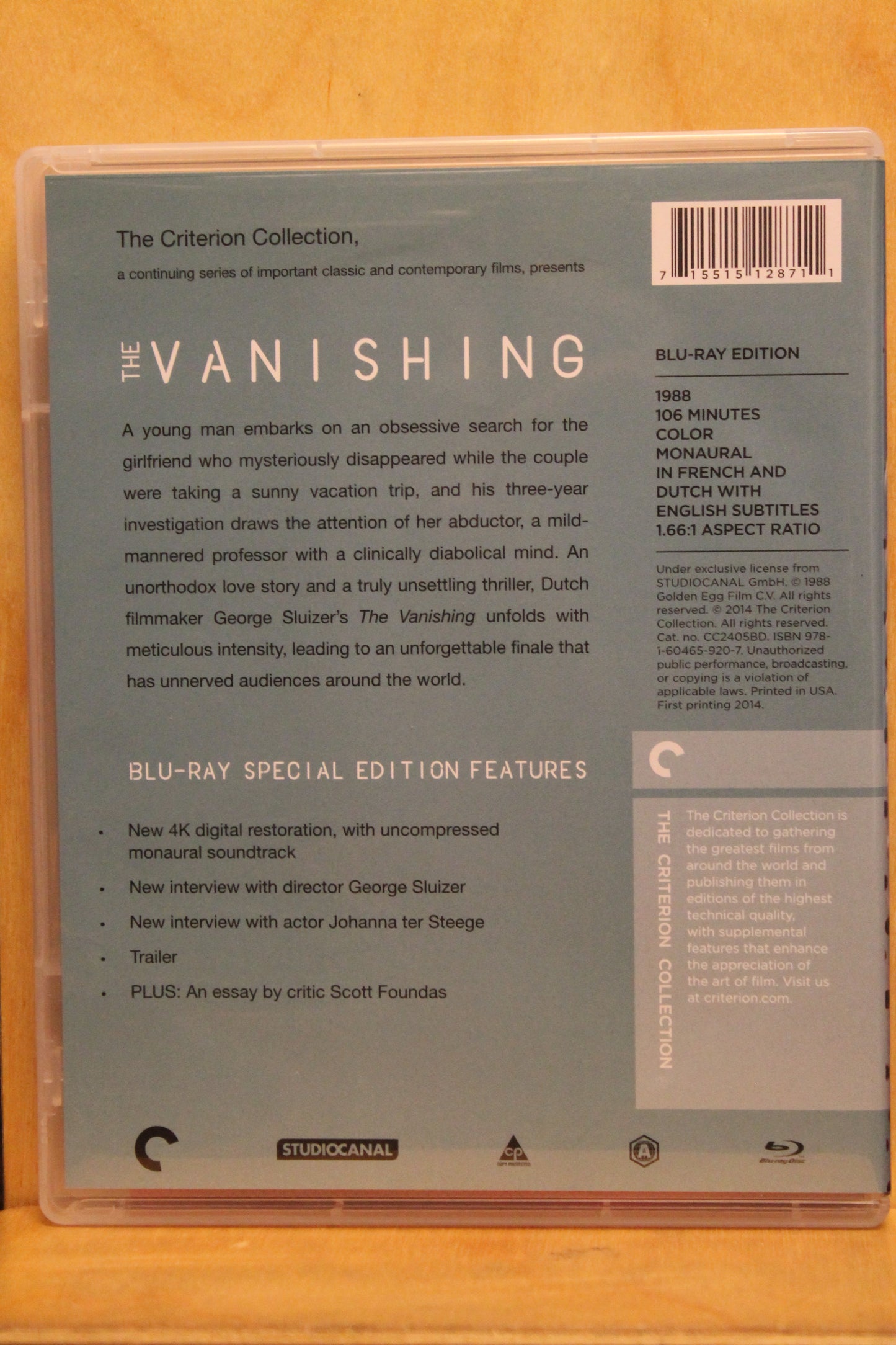 The Vanishing Blu-ray