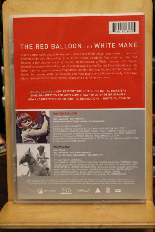 The Red Balloon and White Mane DVD