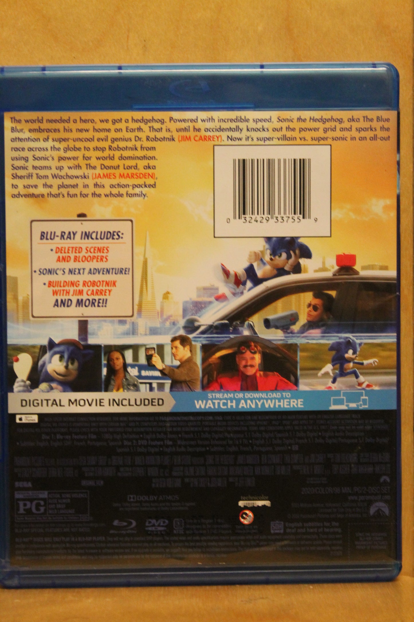 Sonic the Hedgehog Blu-ray
