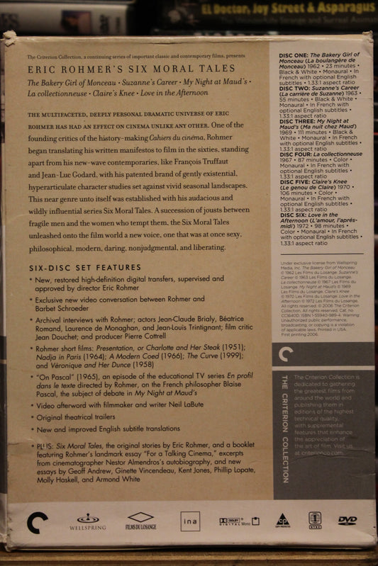 Eric Rohmer's Six Moral Tales DVD