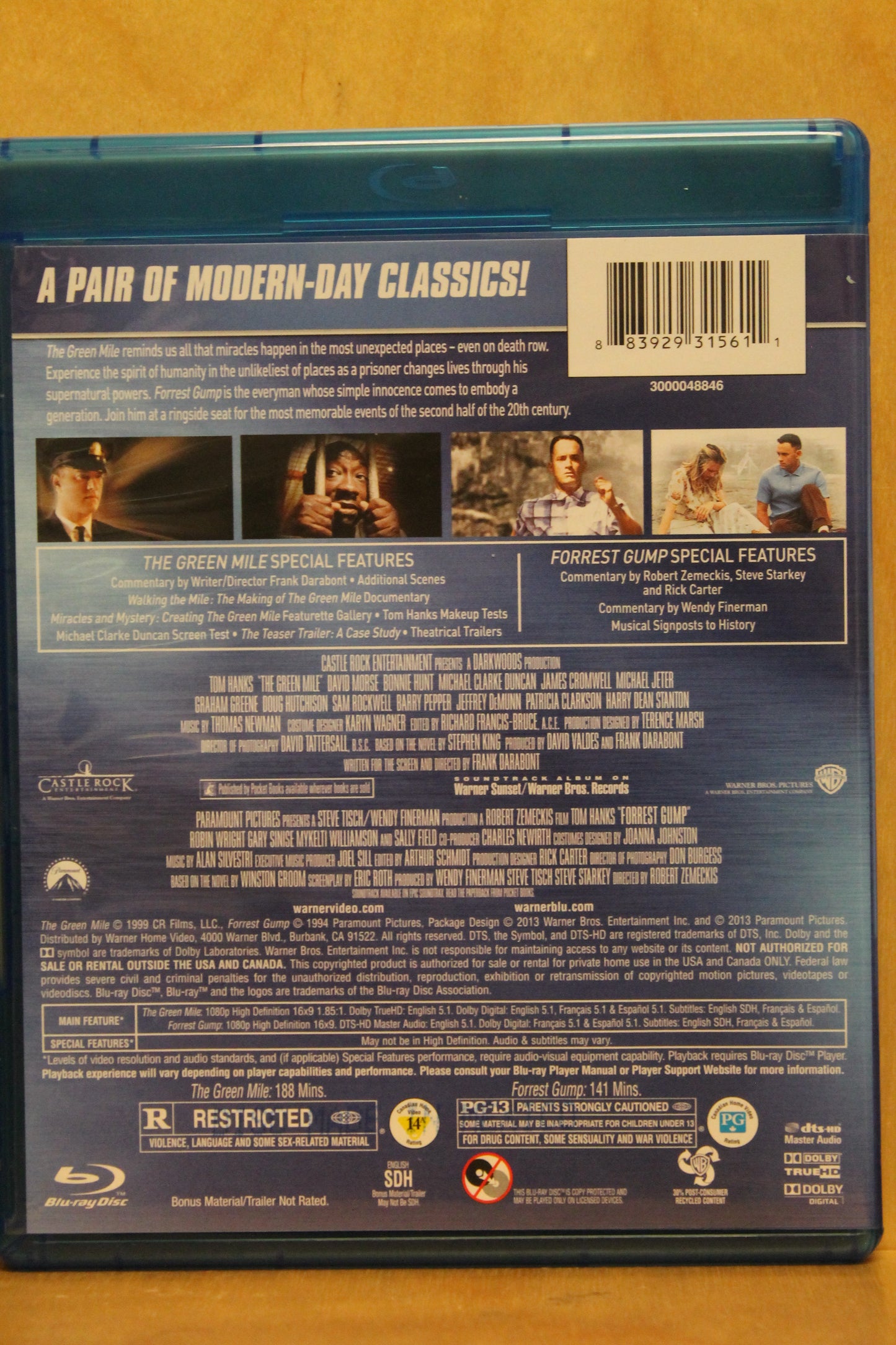 The Green Mile / Forrest Gump Blu-ray