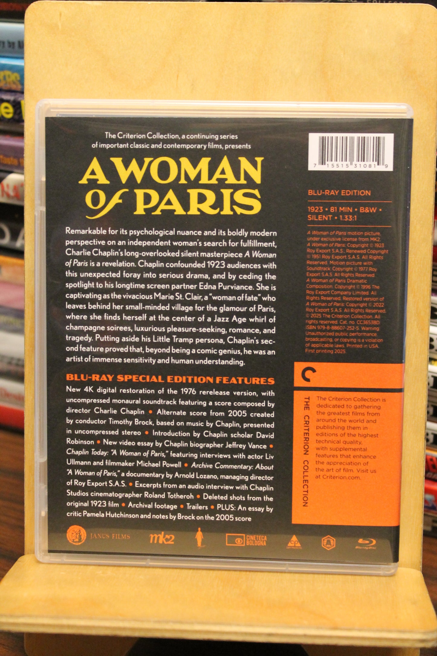 A Woman of Paris: A Drama of Fate Blu-ray