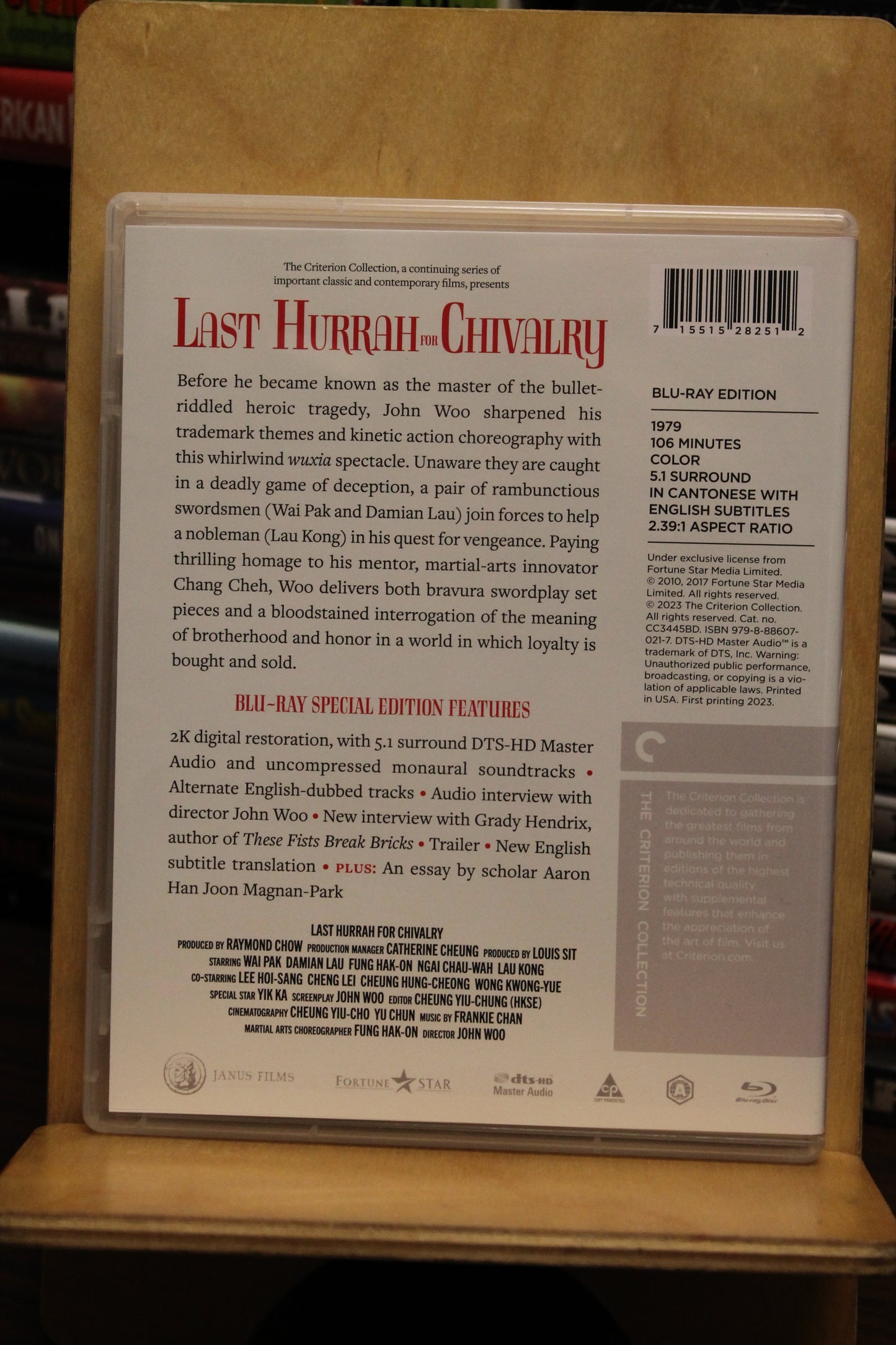 Last Hurrah for Chivalry Blu-ray