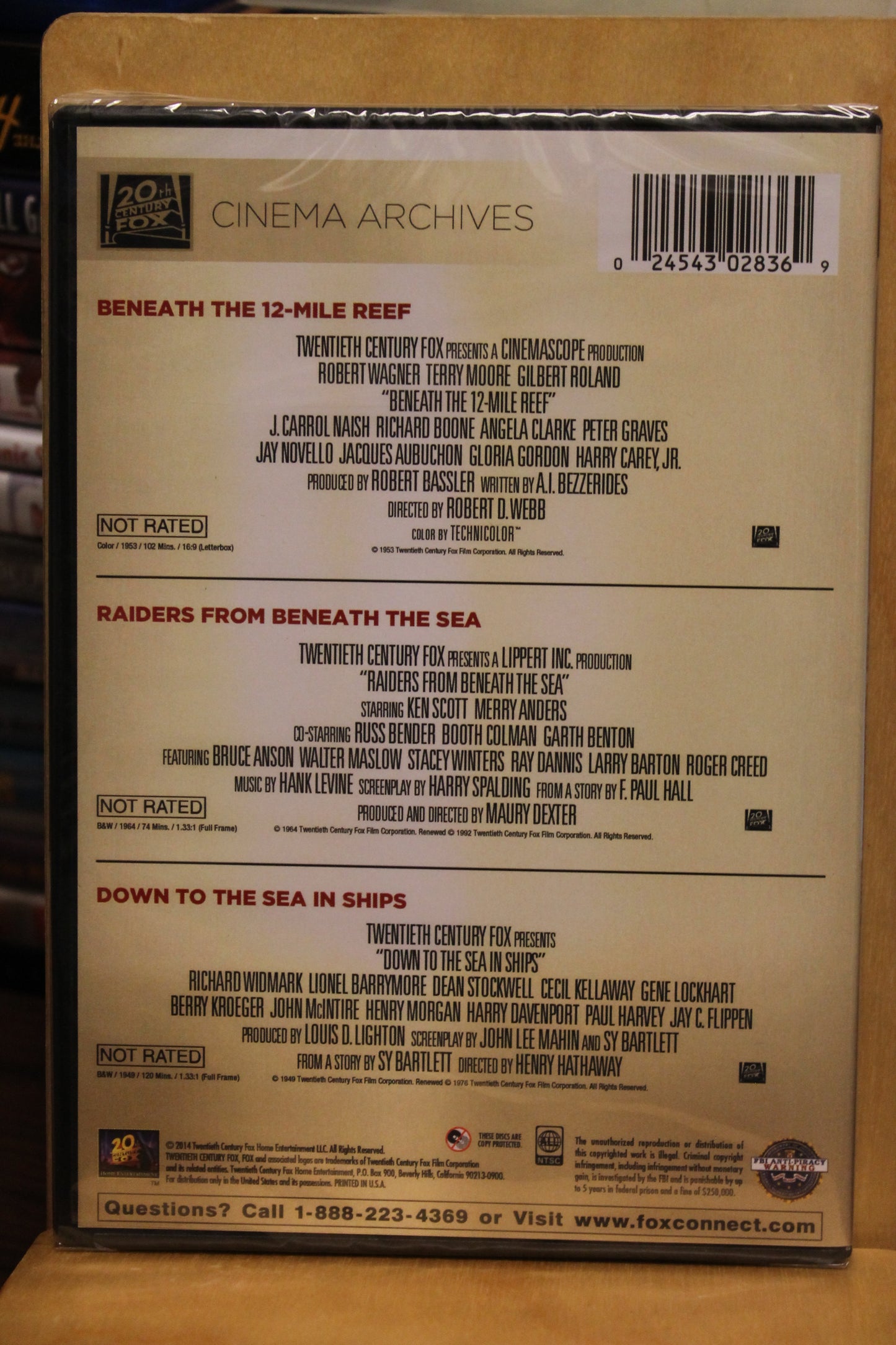 3-Film Collection: Beneath the 12-Mile Reef / Raiders from Beneath the Sea / Down to the Sea in Ships