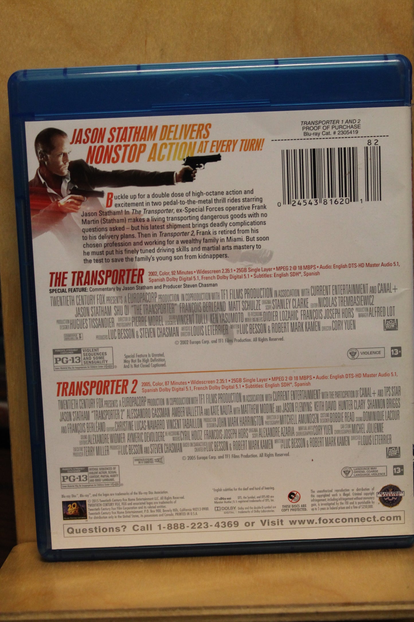 Transporter 1 and 2 Blu-ray