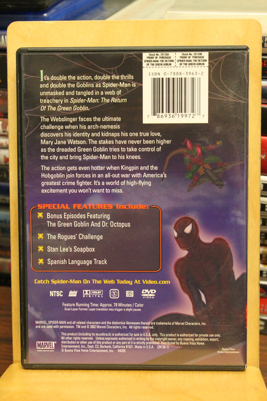 Spider-Man: The Return of the Green Goblin DVD