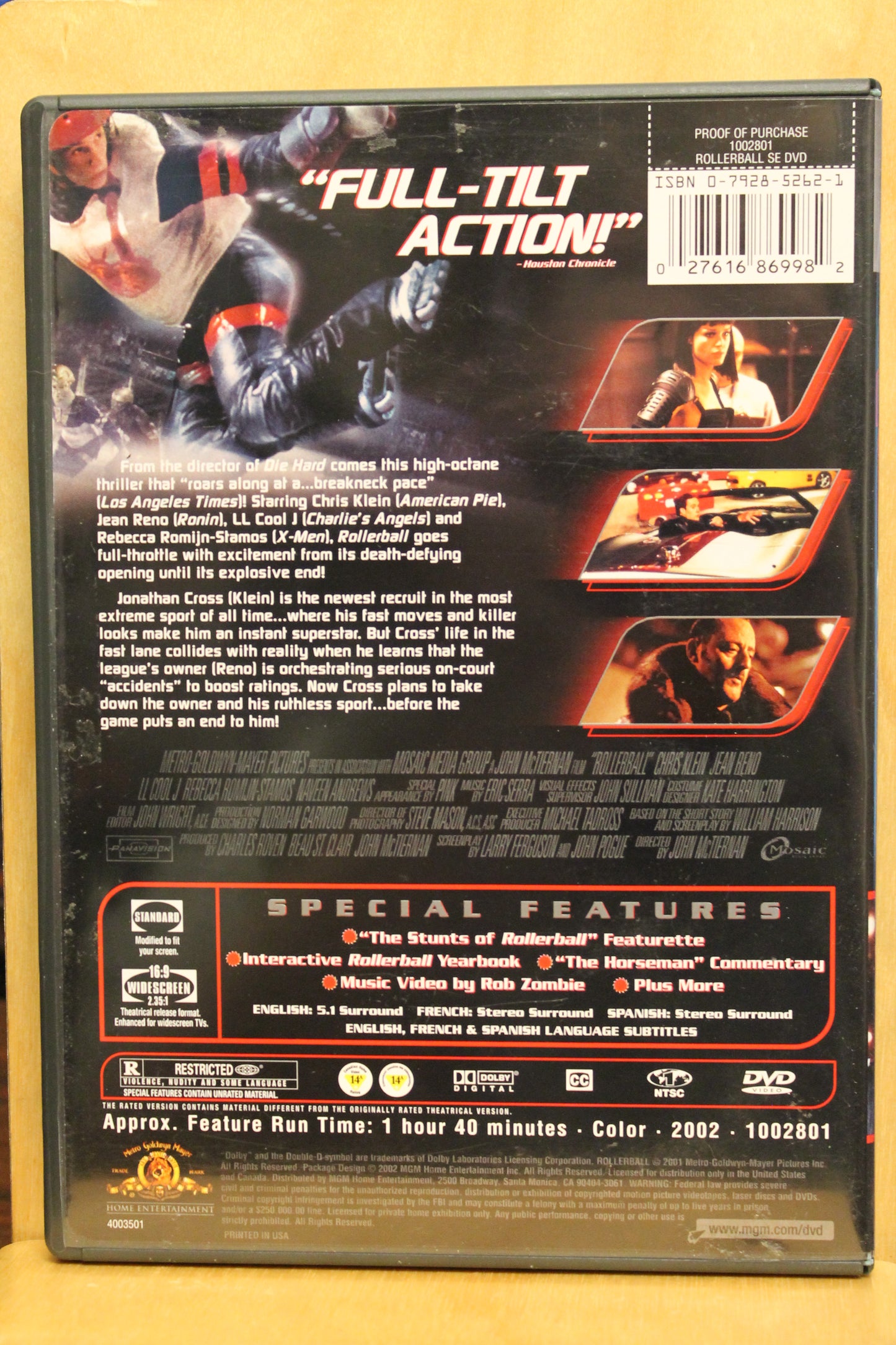 Rollerball DVD