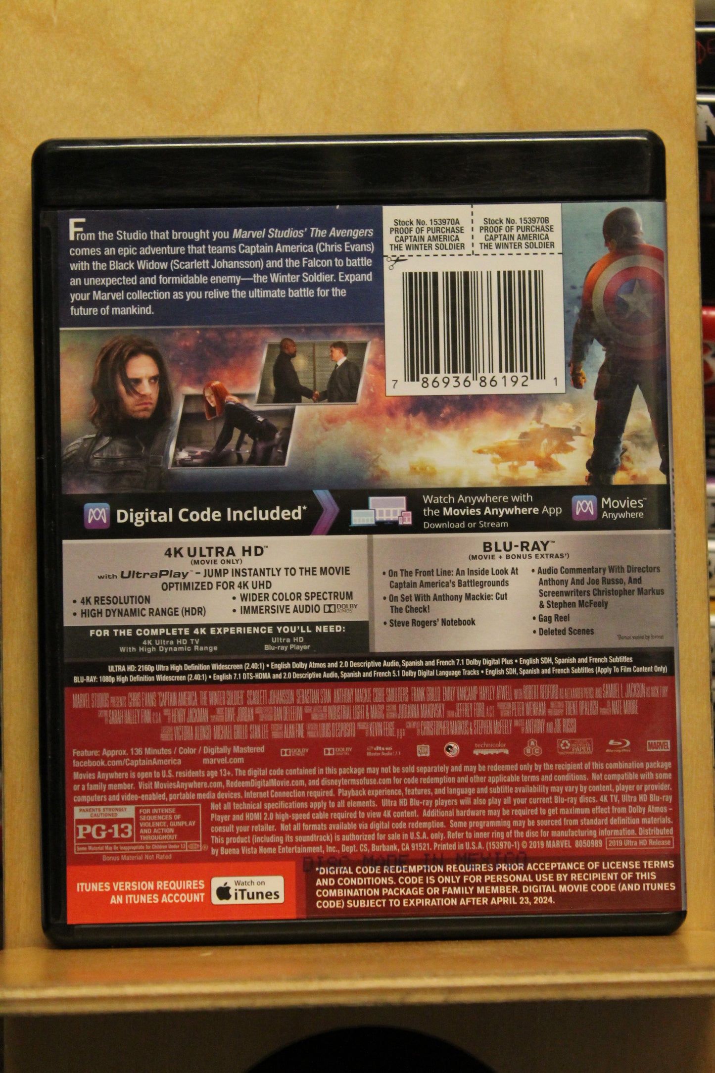 Captain America: The Winter Soldier Blu-ray