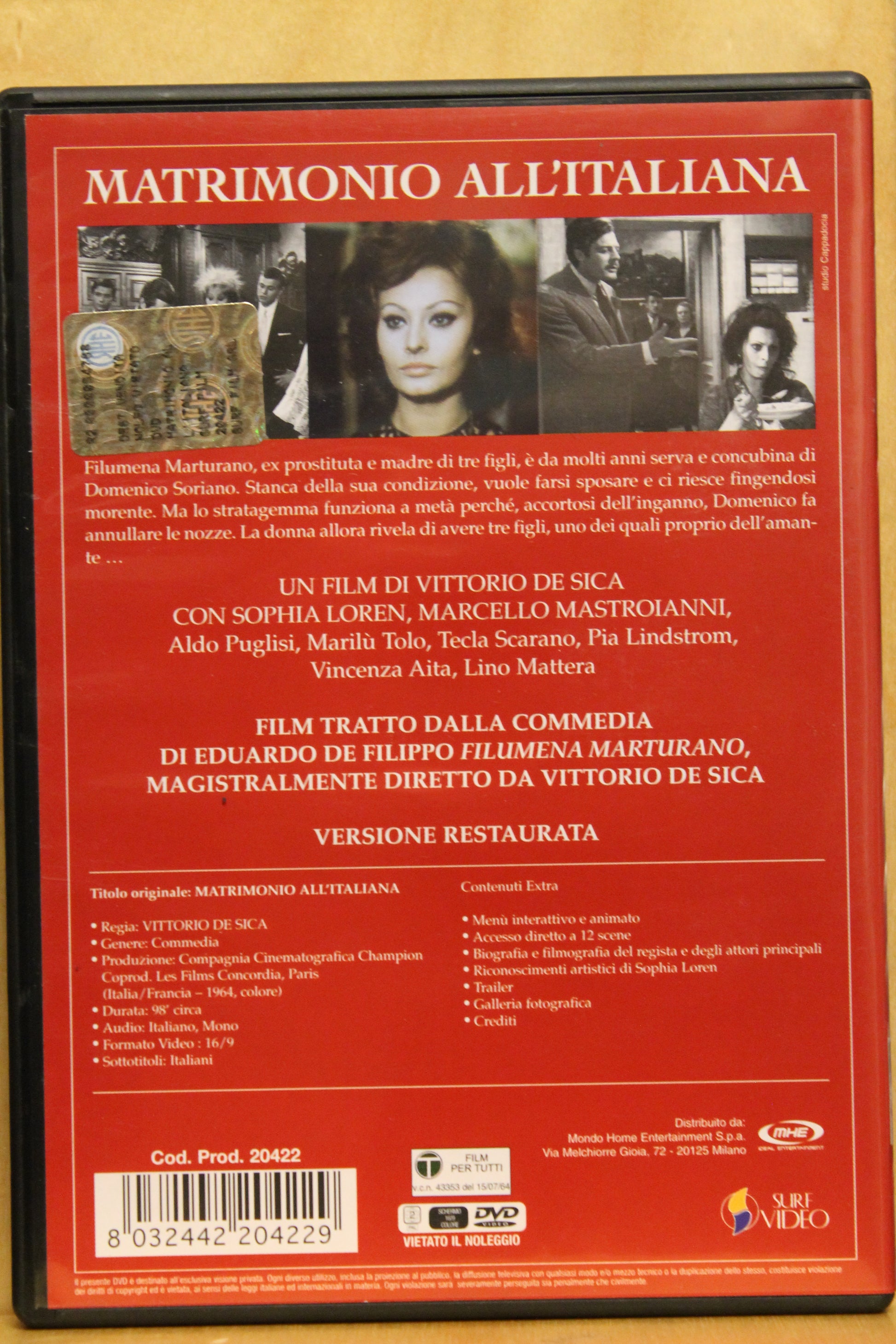 Marriage Italian Style DVD