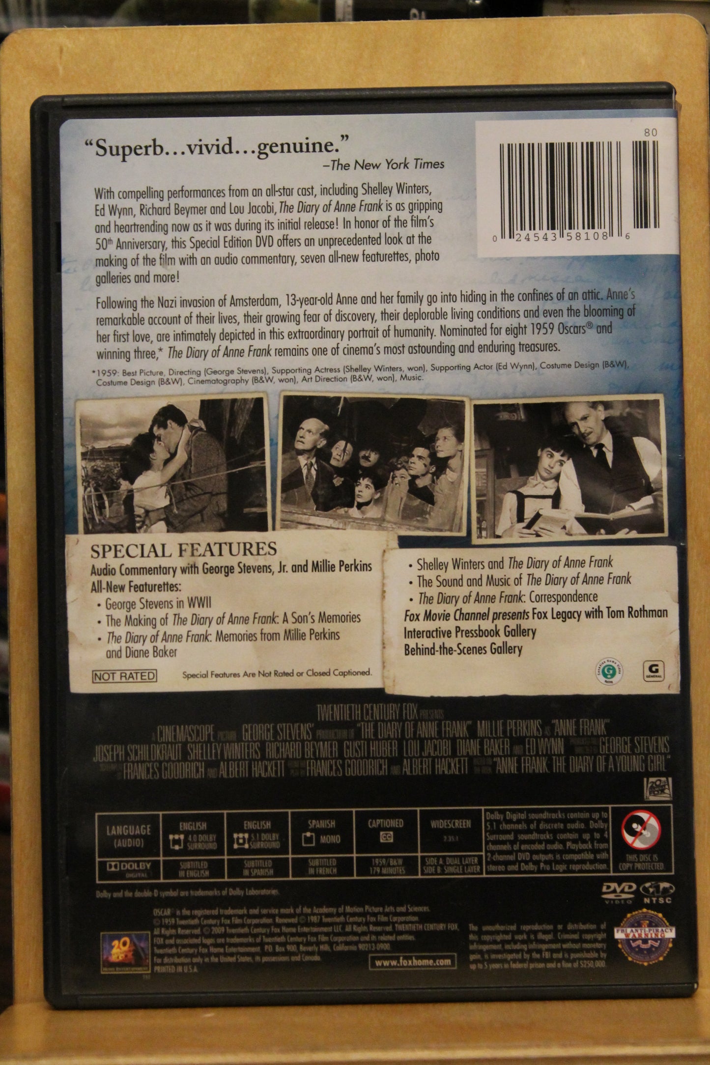 The Diary of Anne Frank DVD