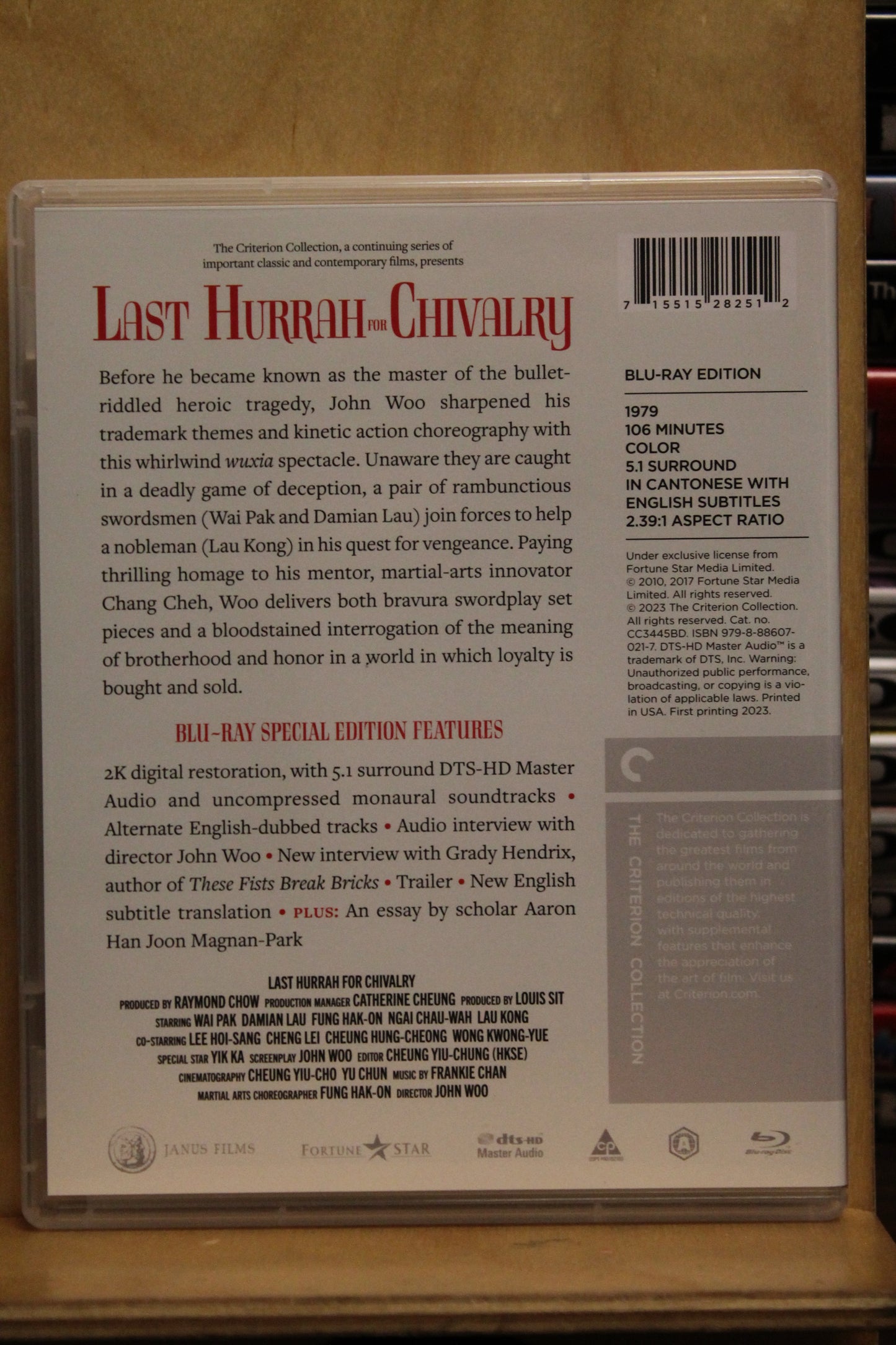 Last Hurrah for Chivalry Blu-ray