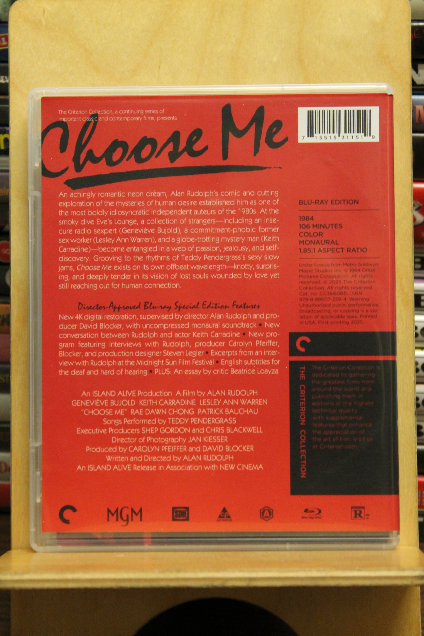 Choose Me Blu-ray