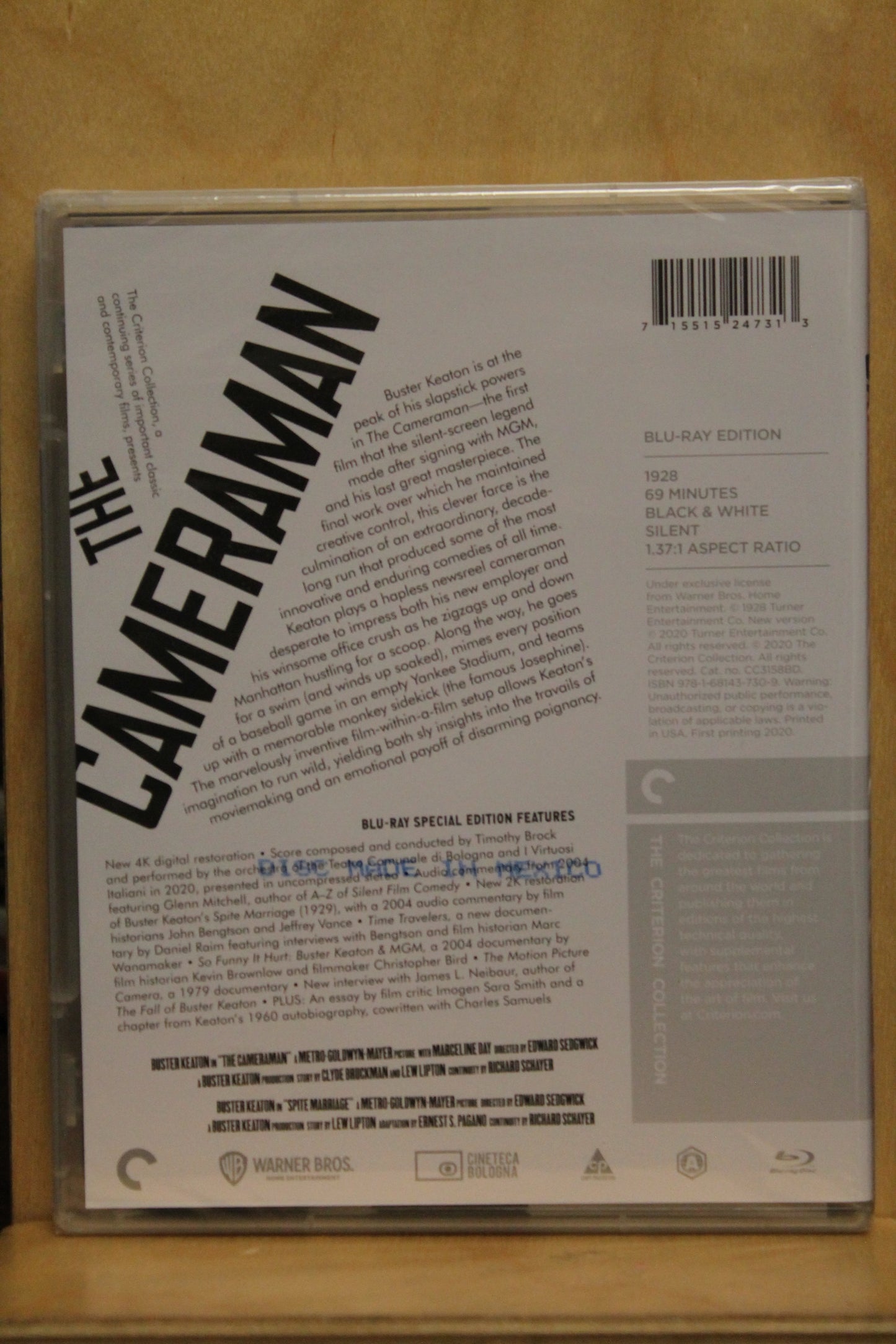 The Cameraman Blu-ray