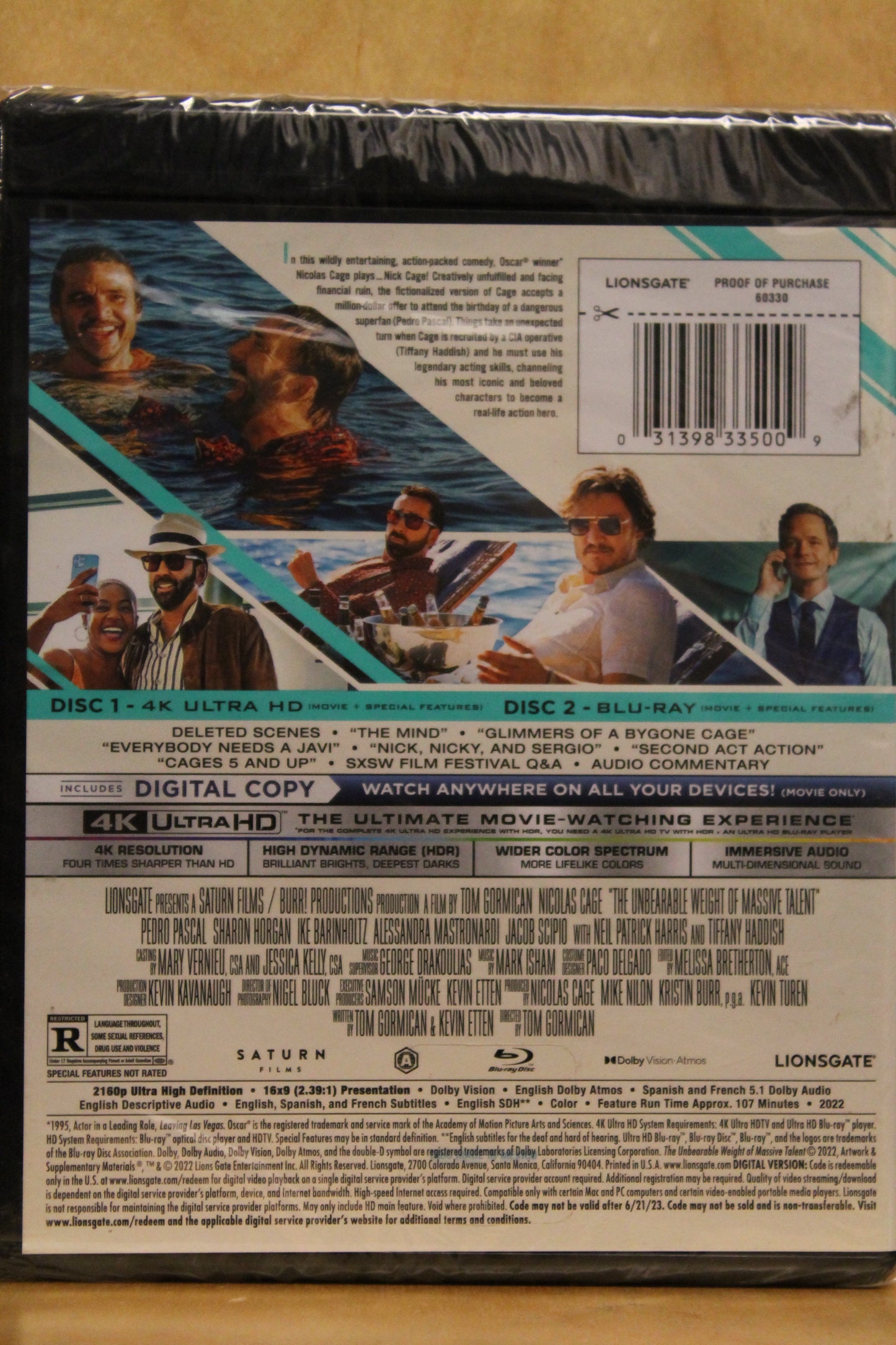 The Unbearable Weight of Massive Talent 4K UHD