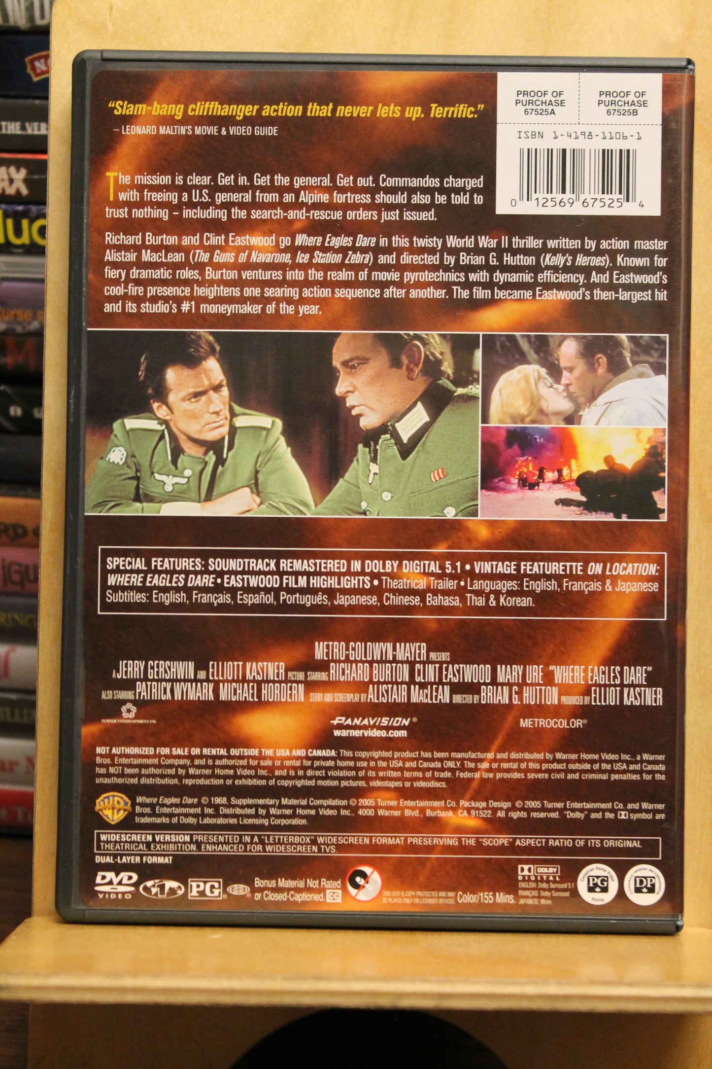 Where Eagles Dare DVD