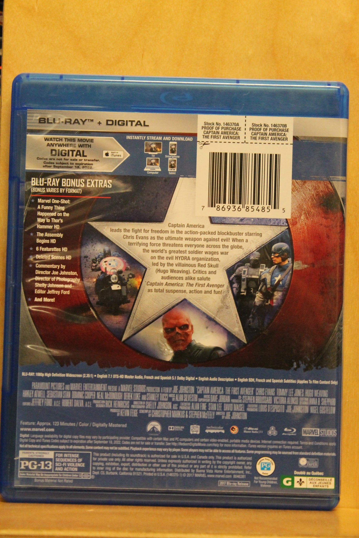Captain America: The First Avenger Blu-ray