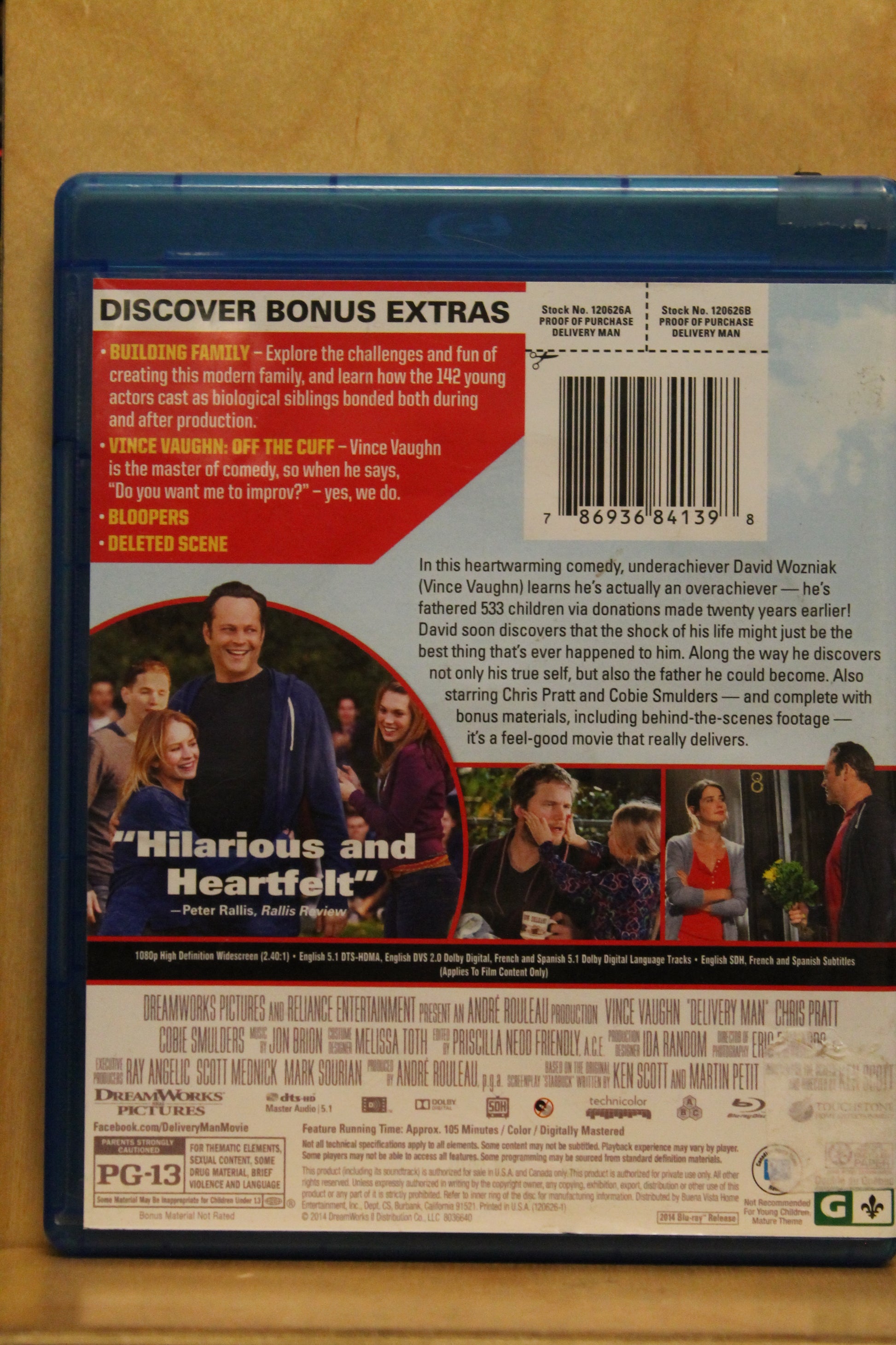 Delivery Man Blu-ray