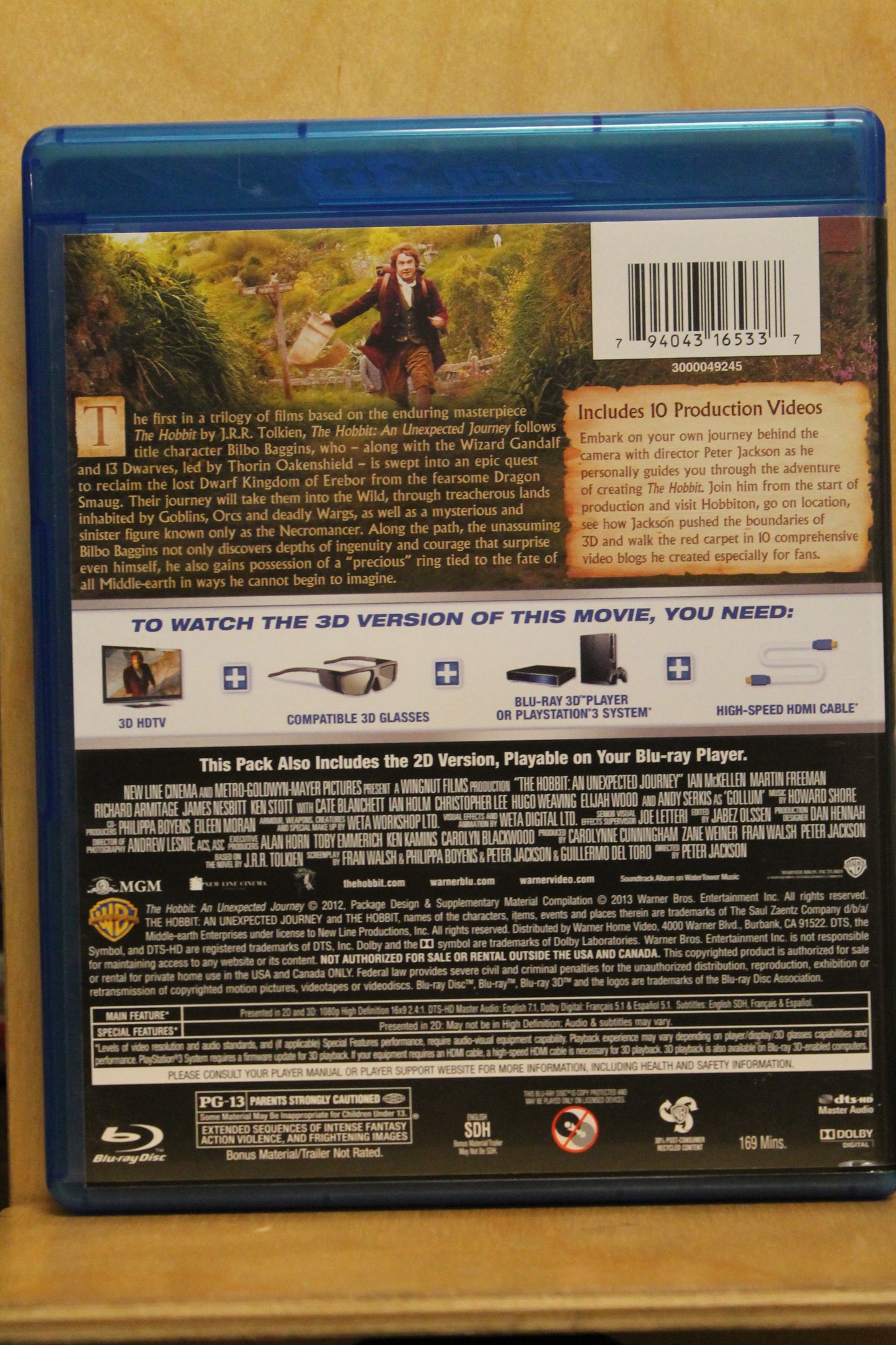 The Hobbit: An Unexpected Journey Blu-ray