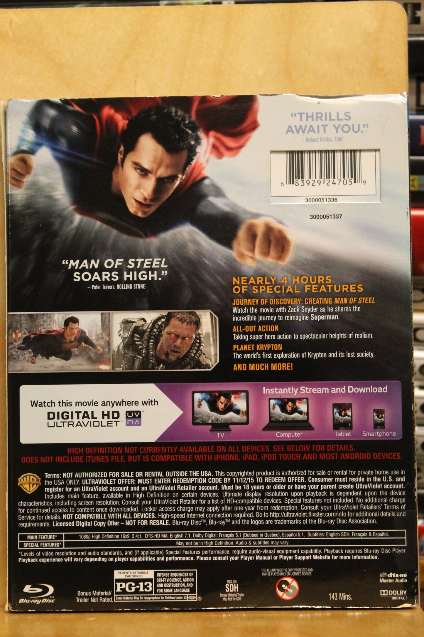 Man of Steel Blu-ray