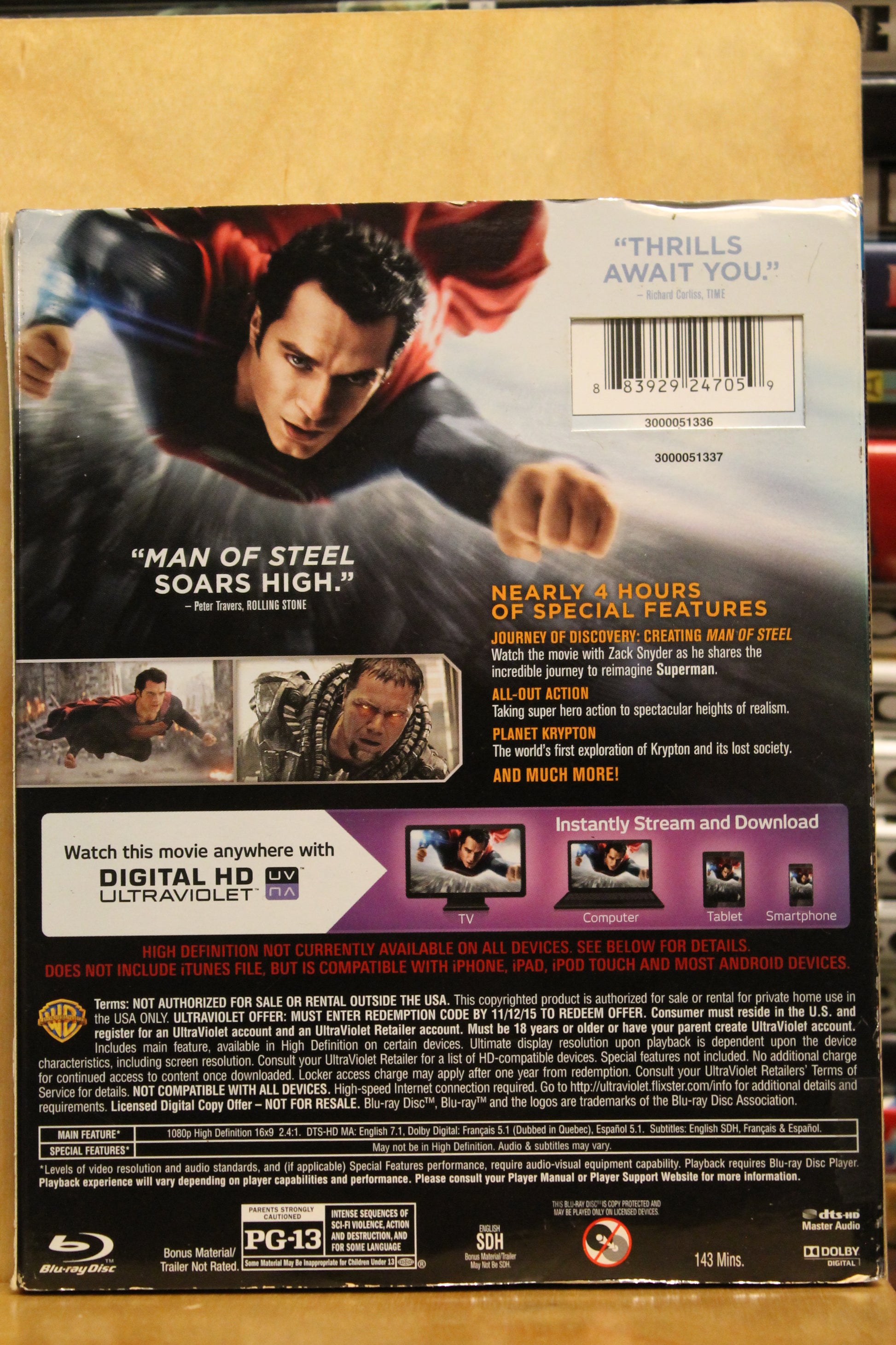 Man of Steel Blu-ray