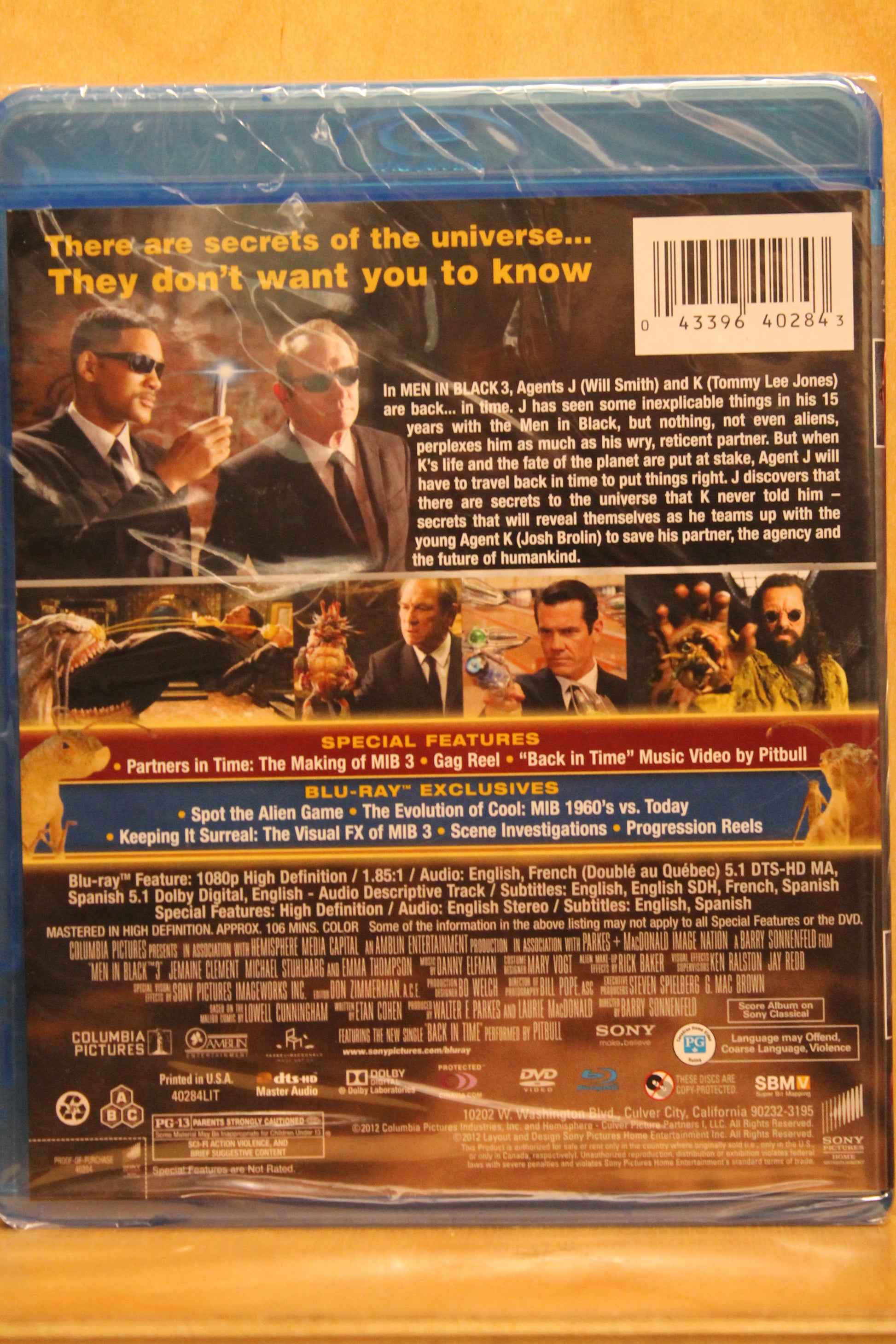 Men in Black 3 Blu-ray