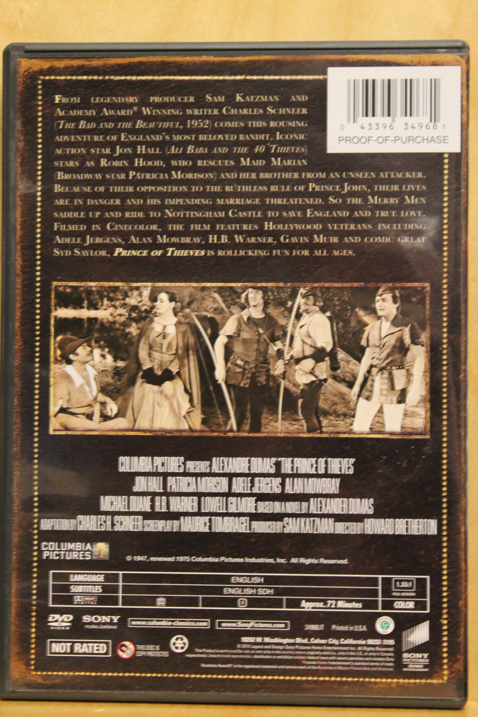The Prince of Thieves DVD