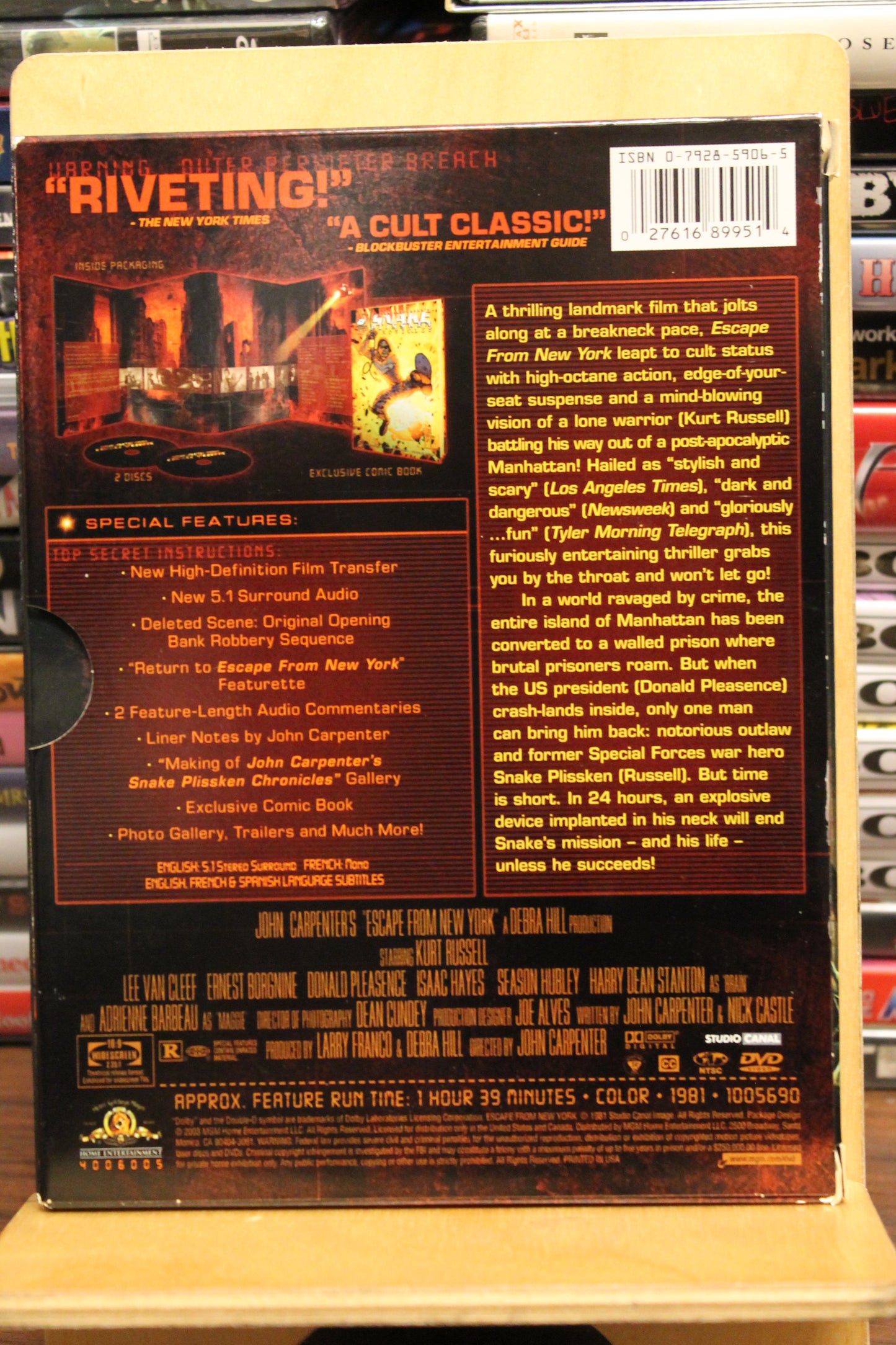 Escape from New York DVD
