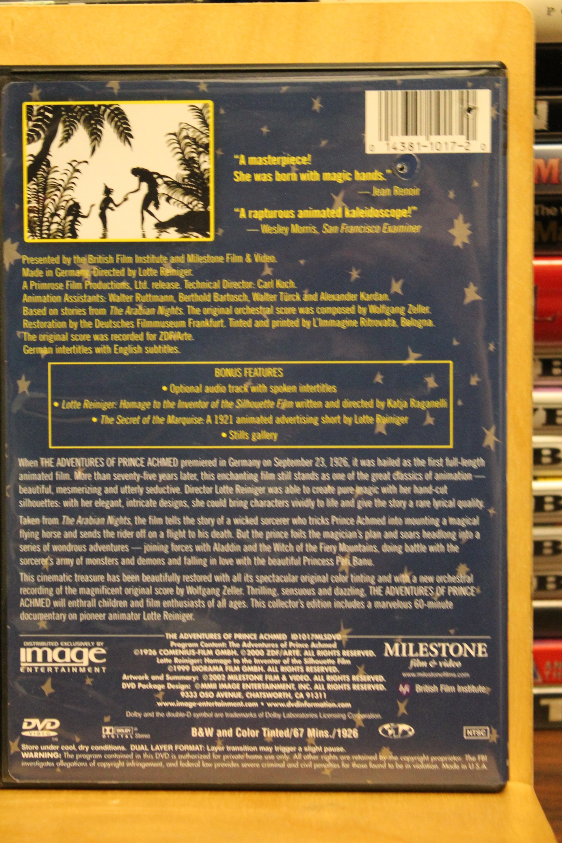 The Adventures of Prince Achmed DVD