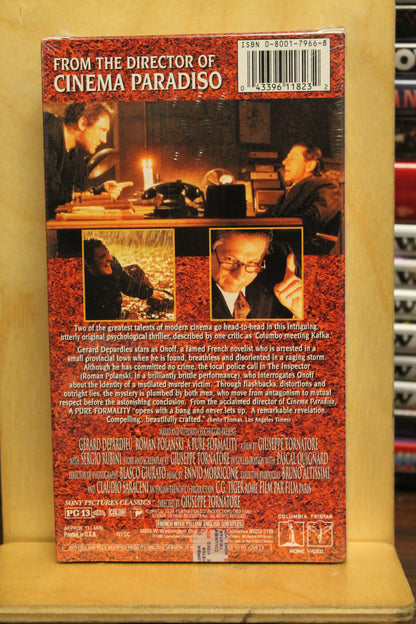 A Pure Formality VHS