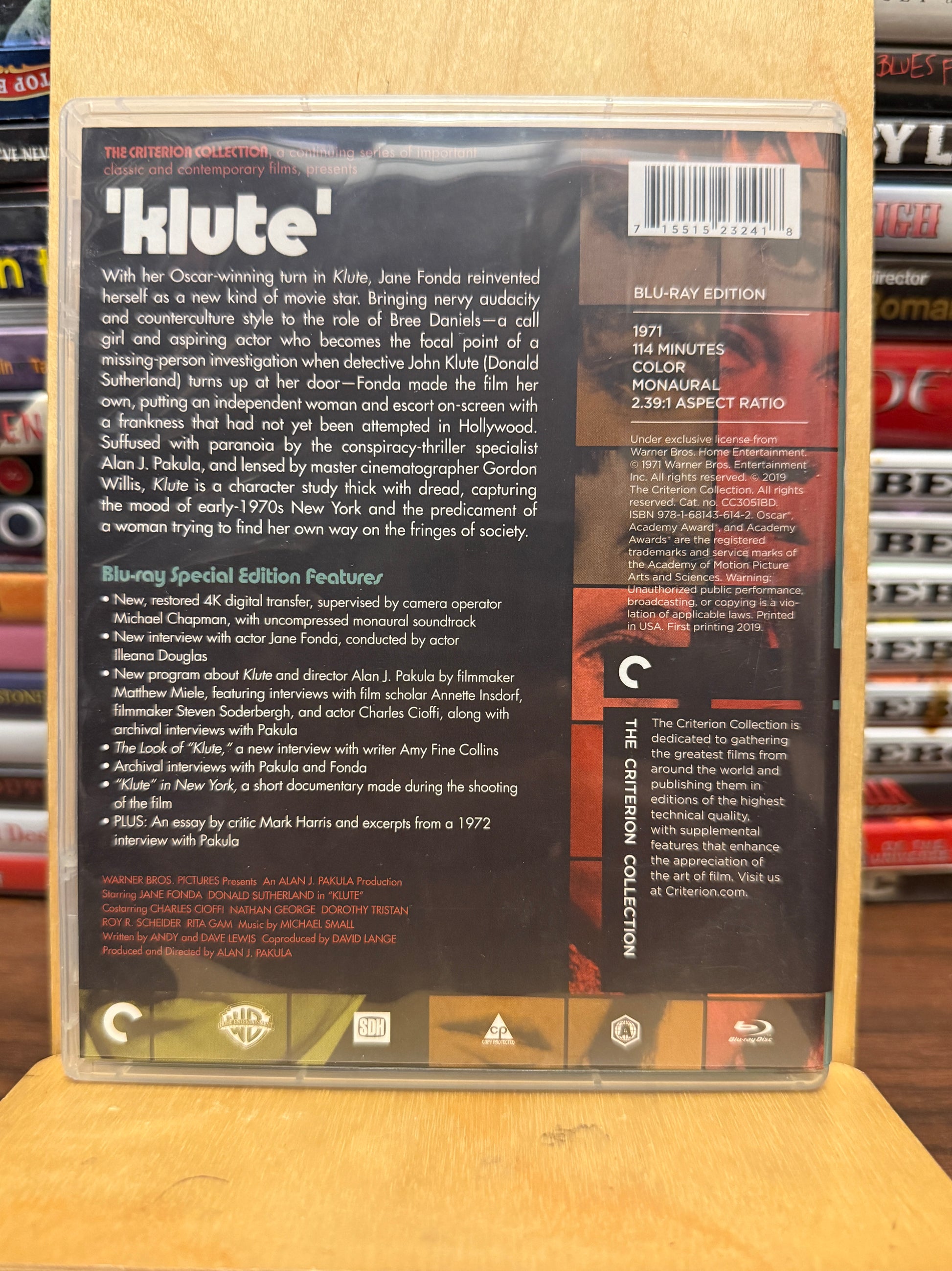 Klute Blu-ray