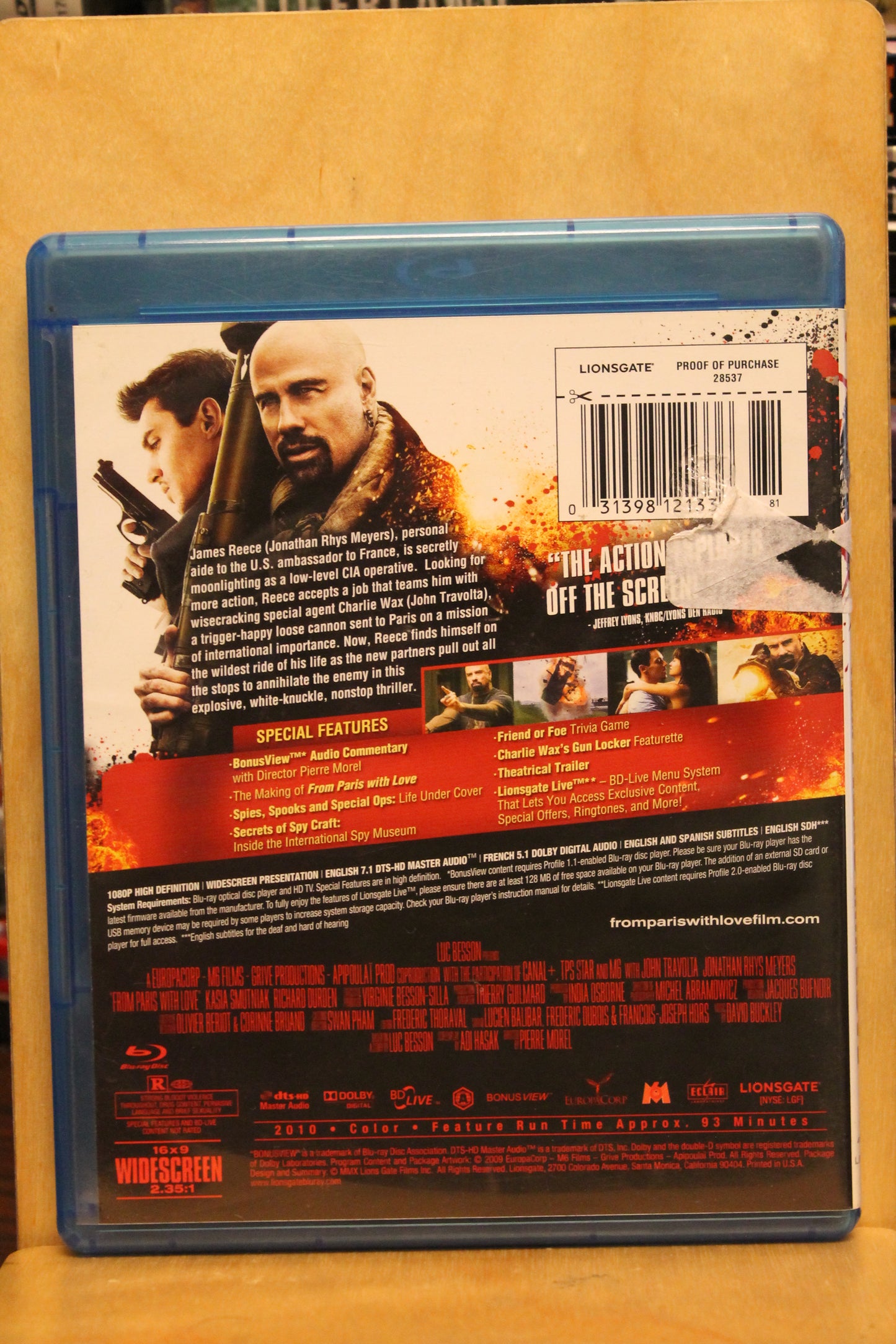 From Paris with Love Blu-ray