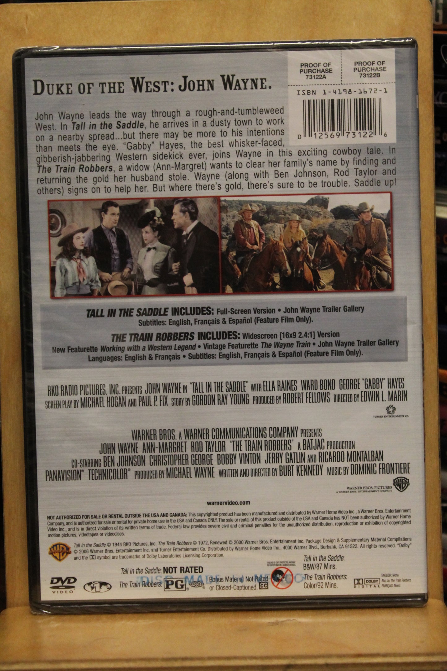 Western Double Feature: Tall in the Saddle & The Train Robbers DVD