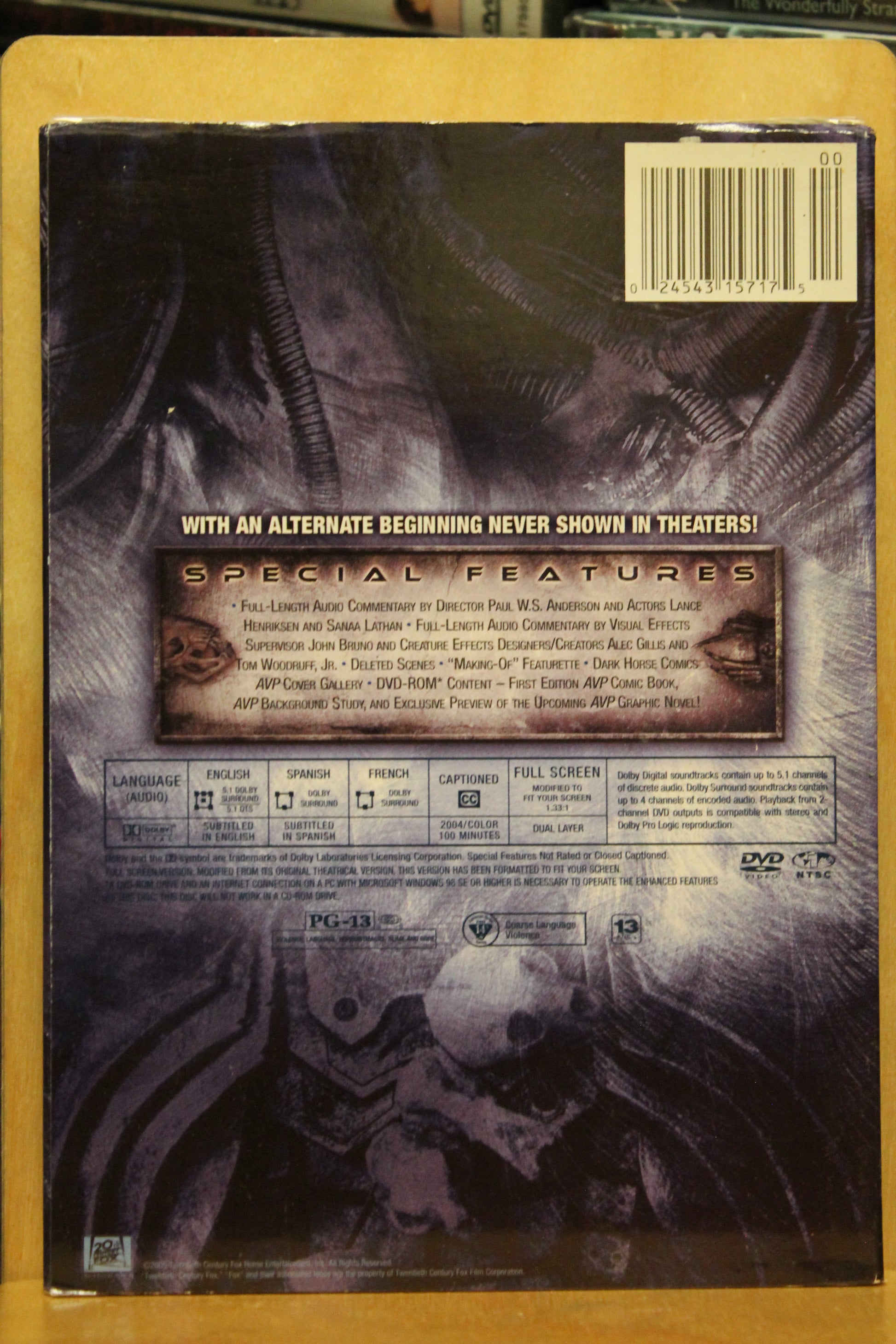 AVP: Alien vs. Predator DVD