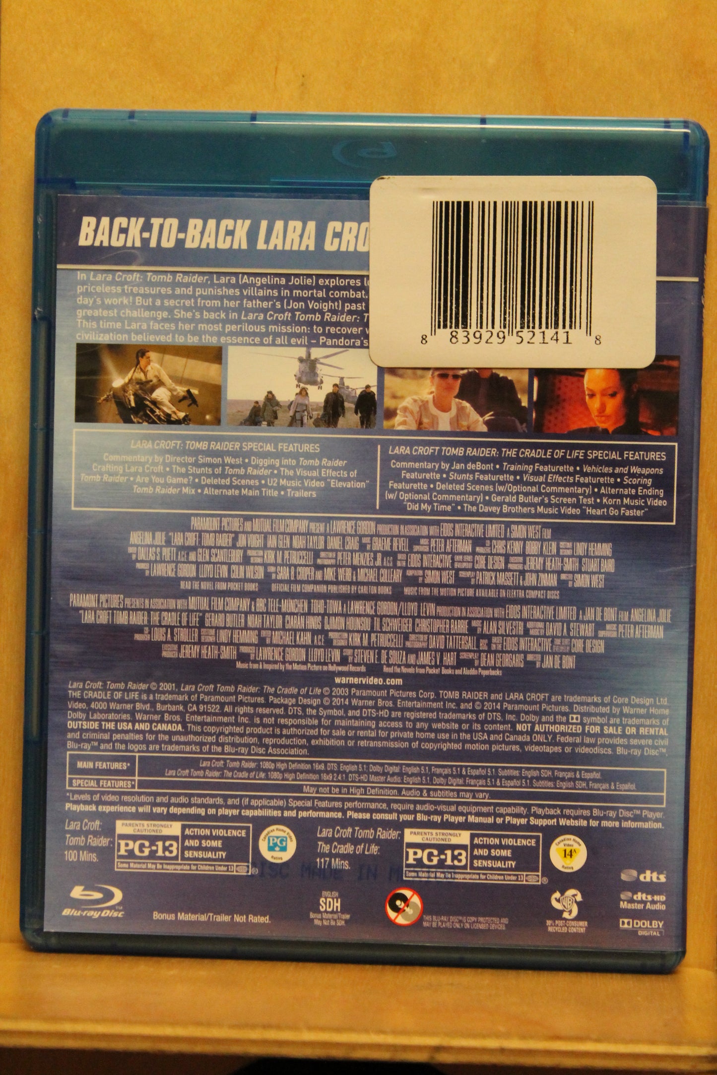 Lara Croft Tomb Raider / Lara Croft Tomb Raider: The Cradle of Life Blu-ray