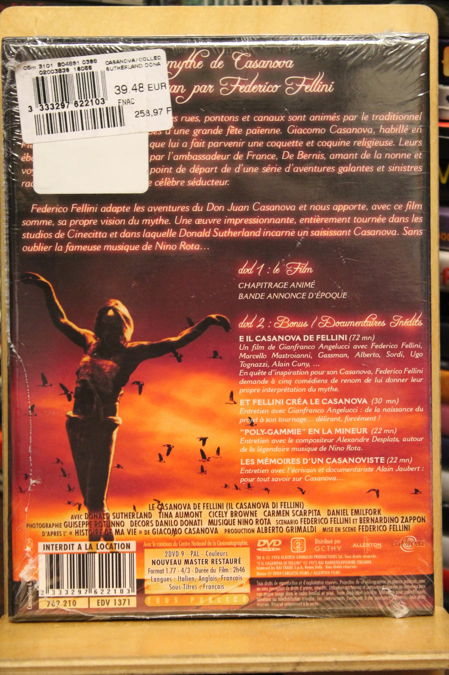 Fellini's Casanova DVD