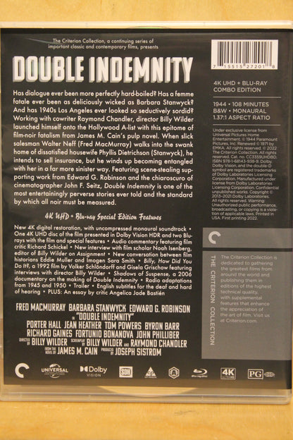 Double Indemnity 4K UHD