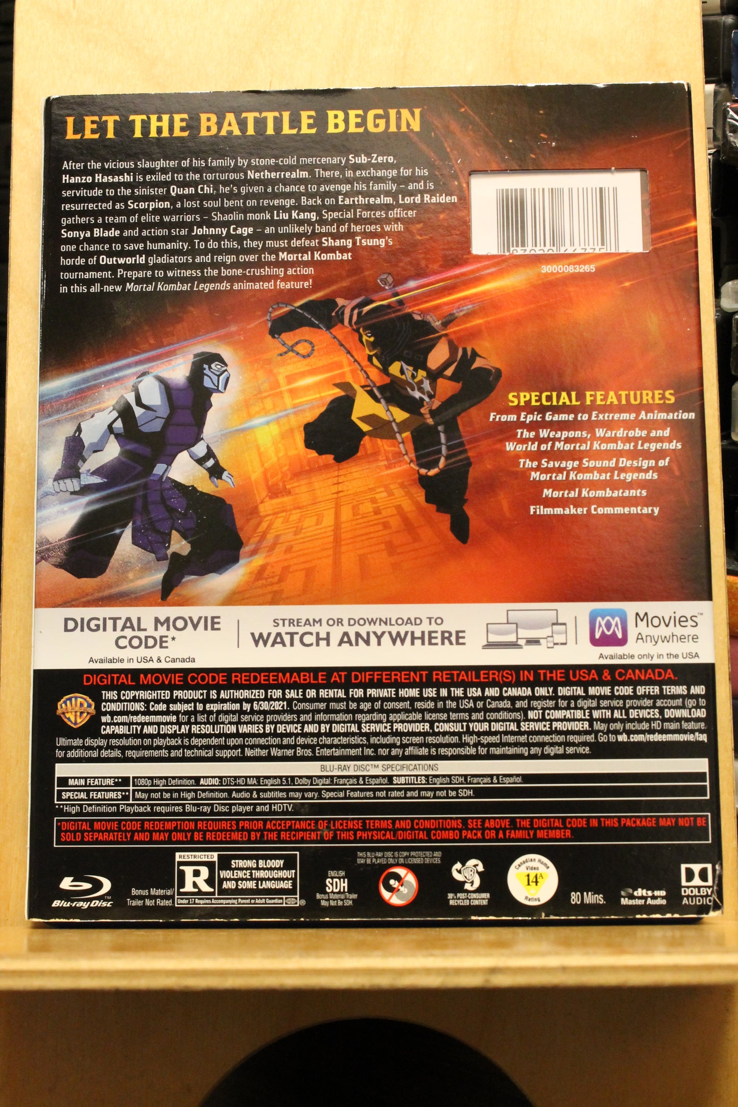 Mortal Kombat Legends: Scorpion's Revenge Blu-ray