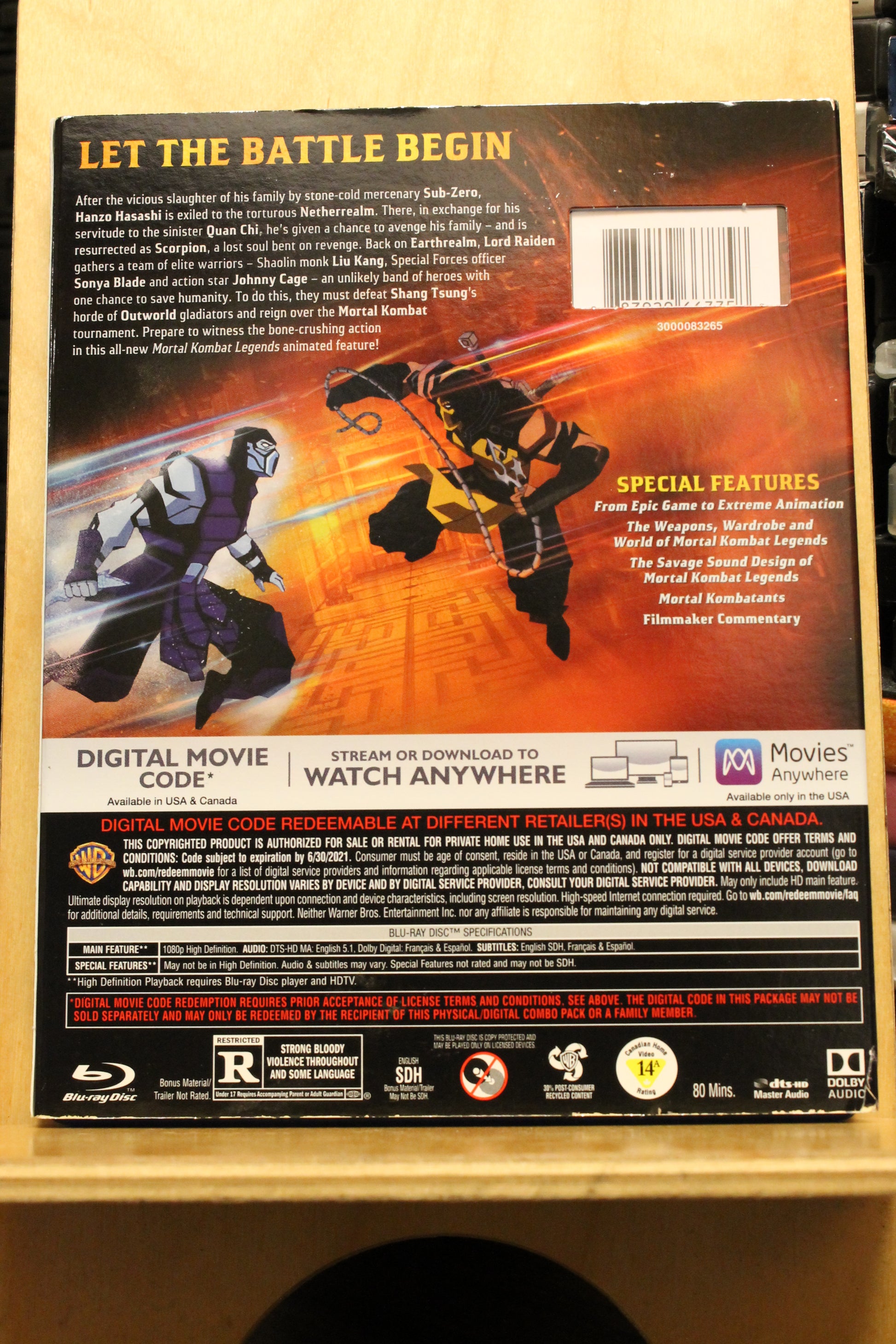 Mortal Kombat Legends: Scorpion's Revenge Blu-ray