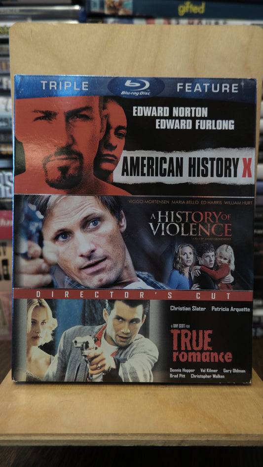 Triple Feature: American History X / A History of Violence / True Romance Blu-ray