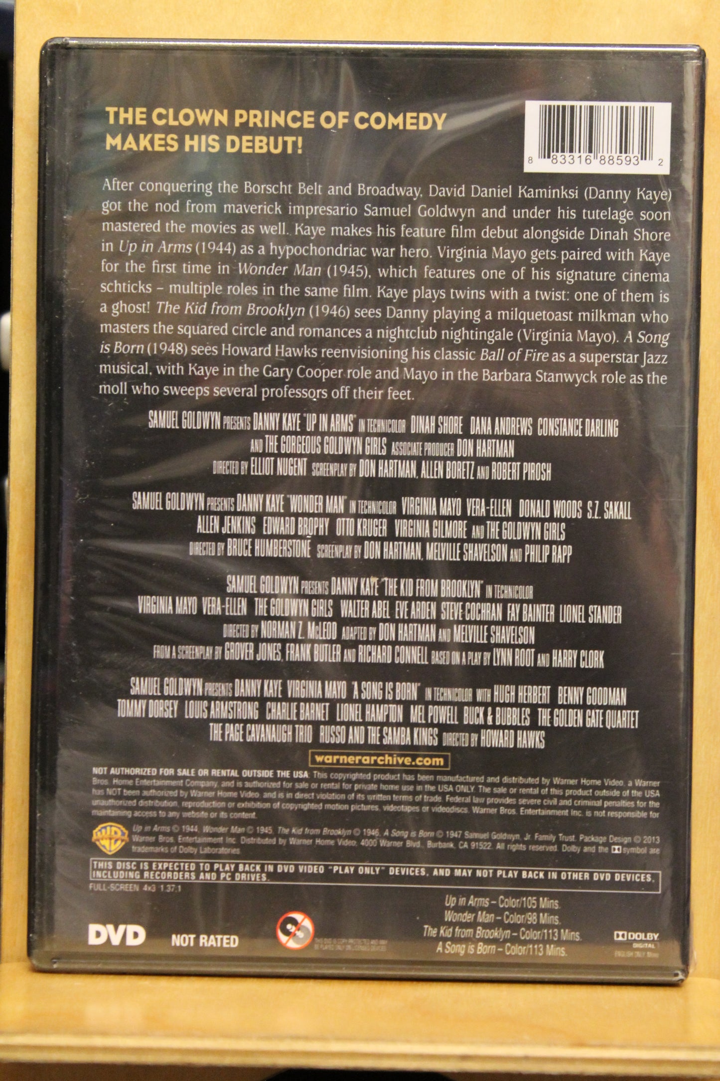 Danny Kaye: The Goldwyn Years - 4 Film Collection DVD