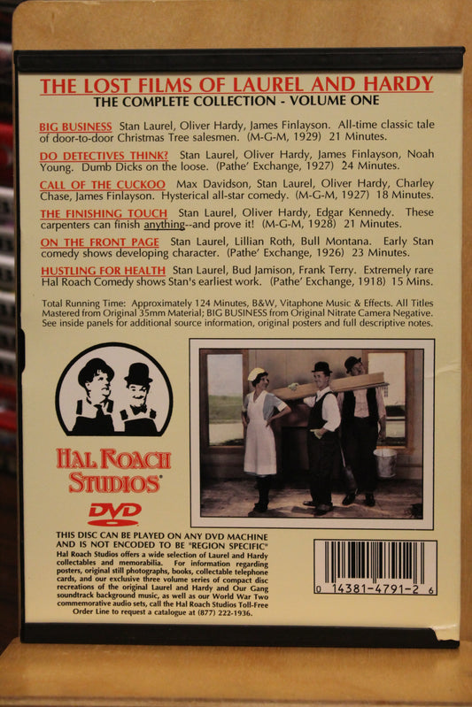 The Lost Films of Laurel and Hardy: The Complete Collection - Volume One DVD