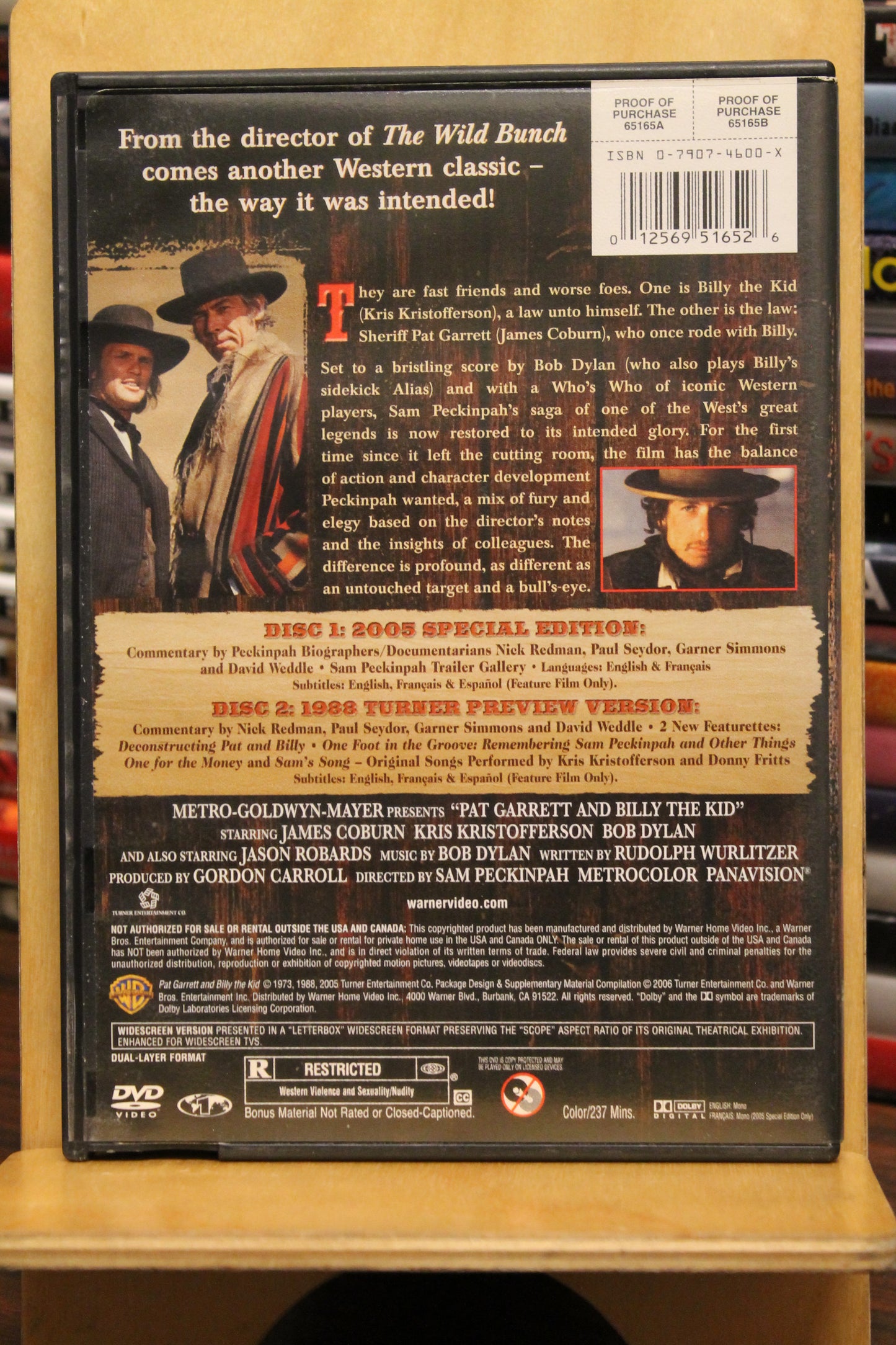 Pat Garrett & Billy the Kid DVD