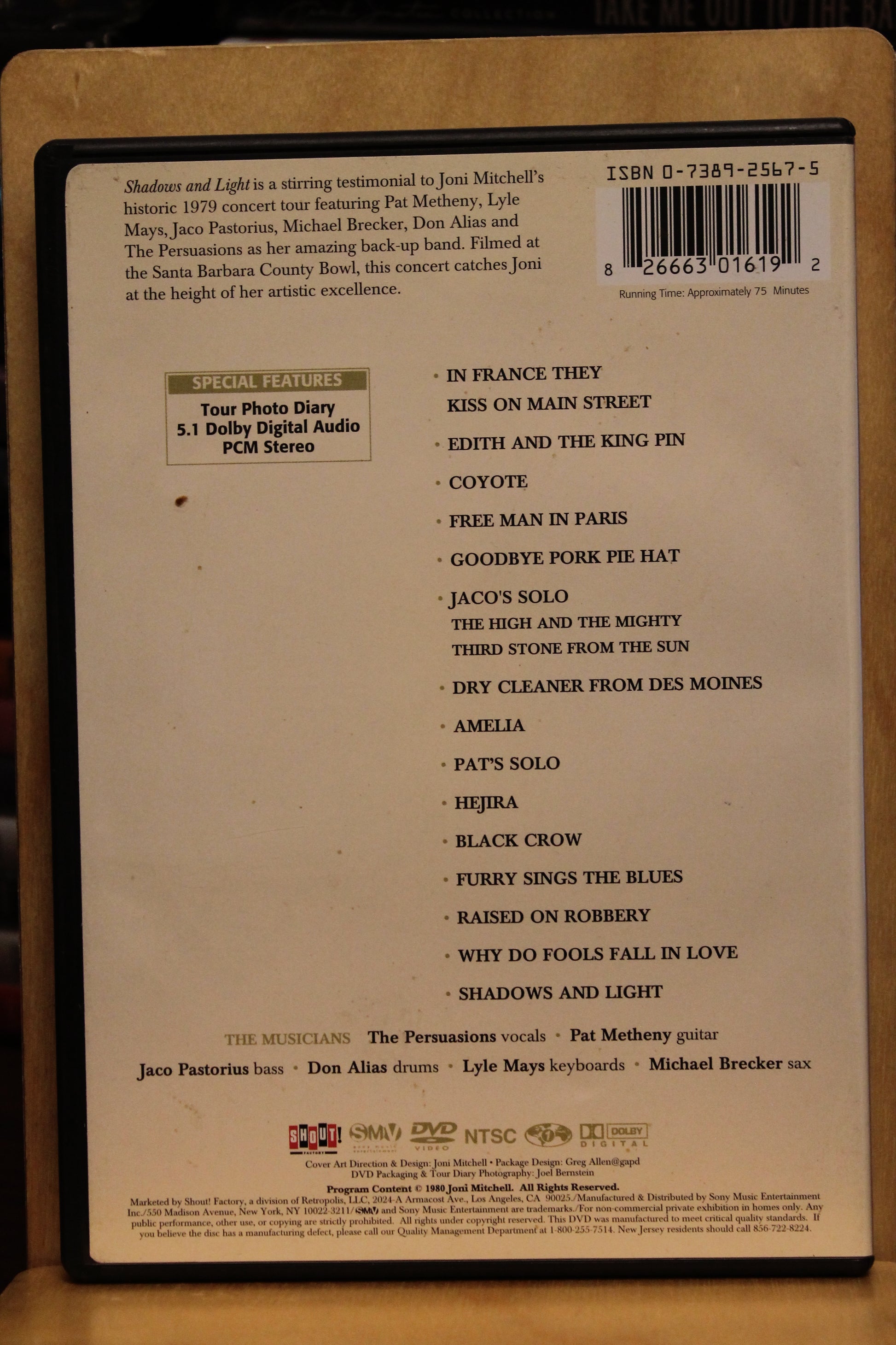 Joni Mitchell: Shadows and Light DVD