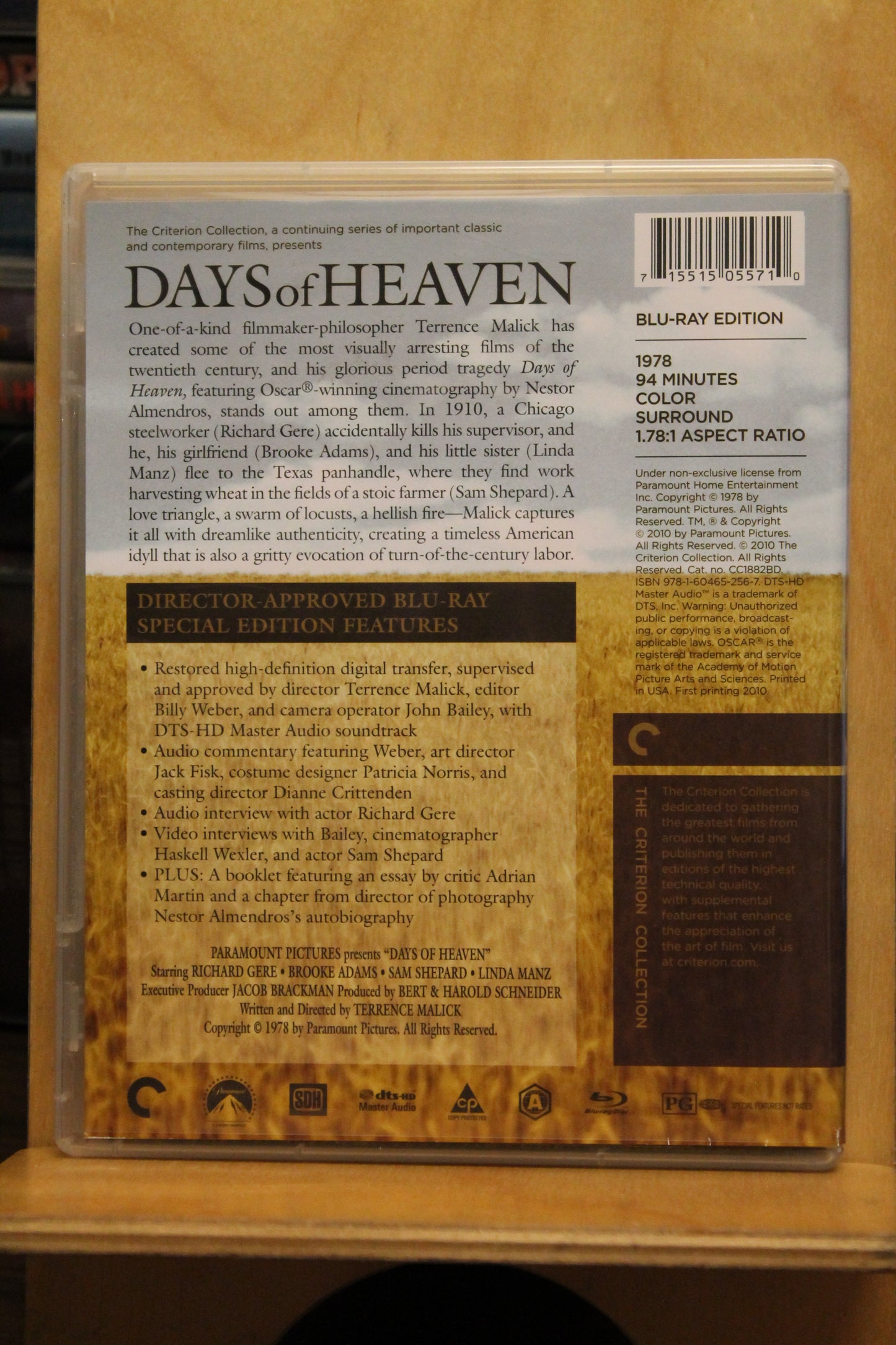 Days of Heaven Blu-ray